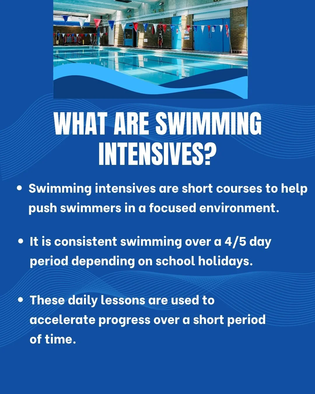Level up your swim game 💪🌊 

Our Intensive Swimming Lessons are built to boost confidence, sharpen technique and build progress.

Limited spots available. Dive in now 🏊&zwj;♂️🔥 
#learntoswim #childrenslessons #lifeskill #summer#swimming