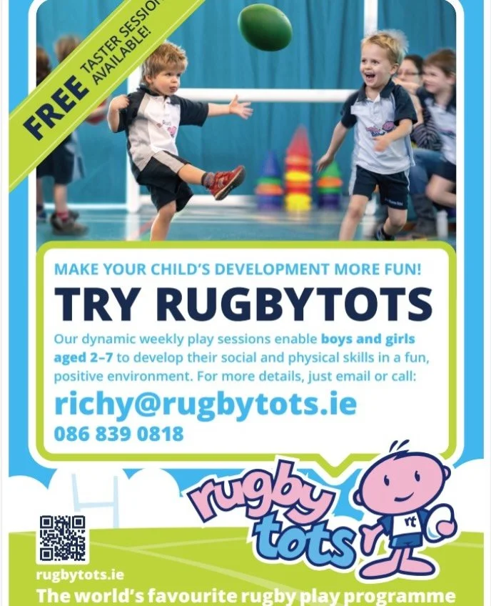 🏉 Free Rugbytots Trial at Newpark Sports Centre!
Looking for an energetic indoor activity for your little one this winter? Rugbytots is running fun, non-contact rugby play classes for ages 2&ndash;6 right here at Newpark Sports Centre starting Novem