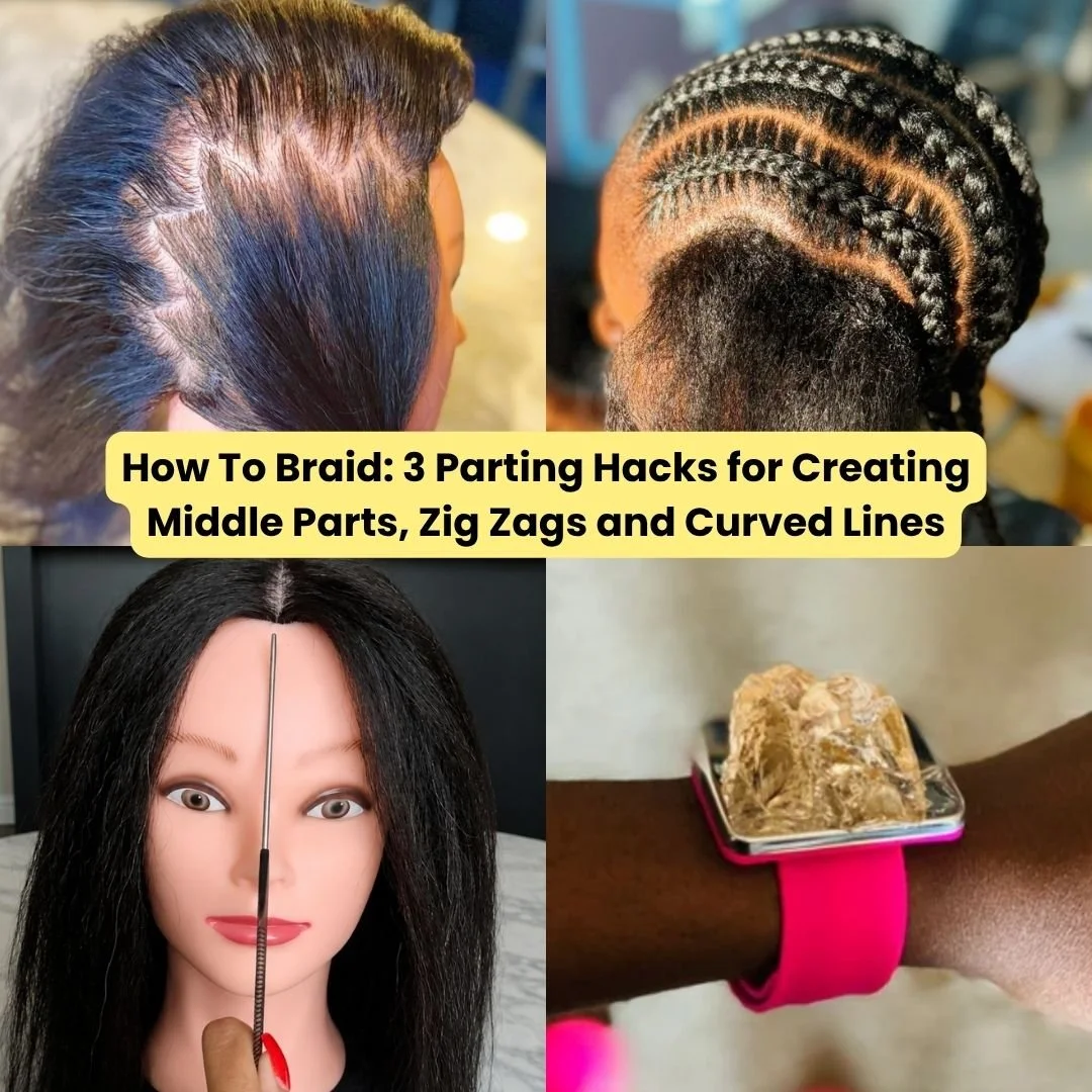 How To Braid: 3 Parting Hacks for Creating Middle Parts, Zig Zags and Curved Lines