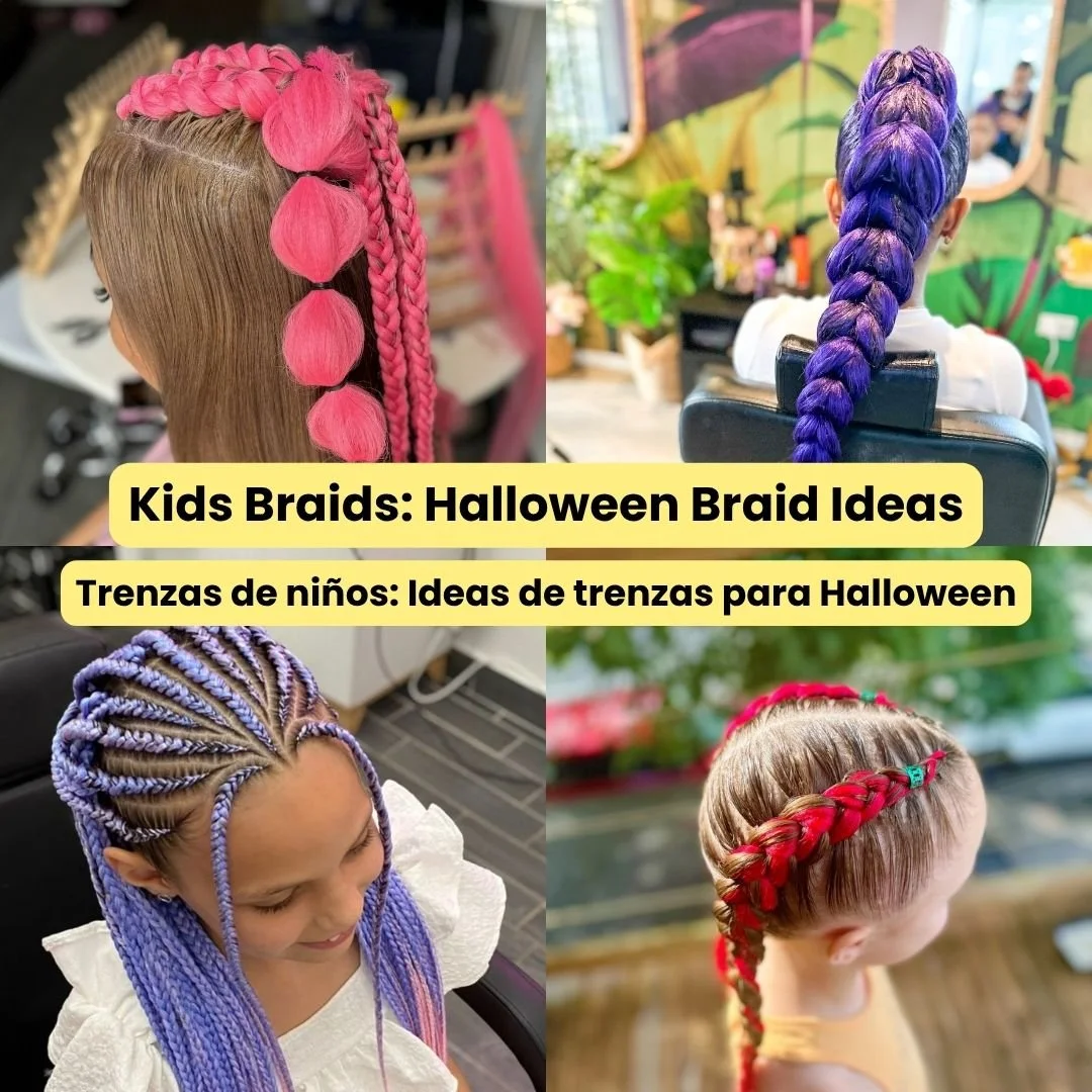 Kids Braids: Halloween Braid Ideas 🎃✨