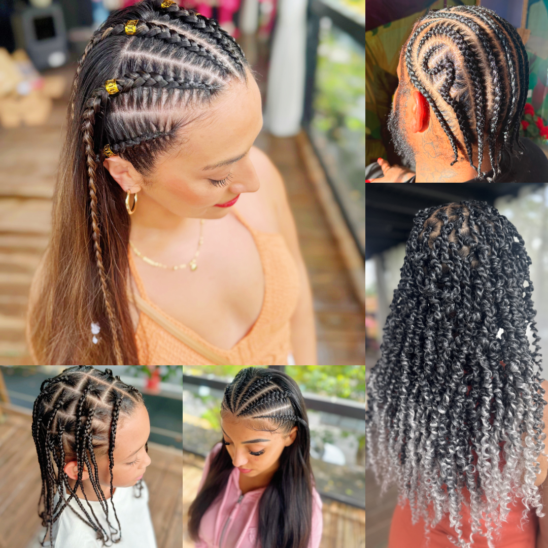 Protective braids in Puerto Rico styled for beach days and island activities