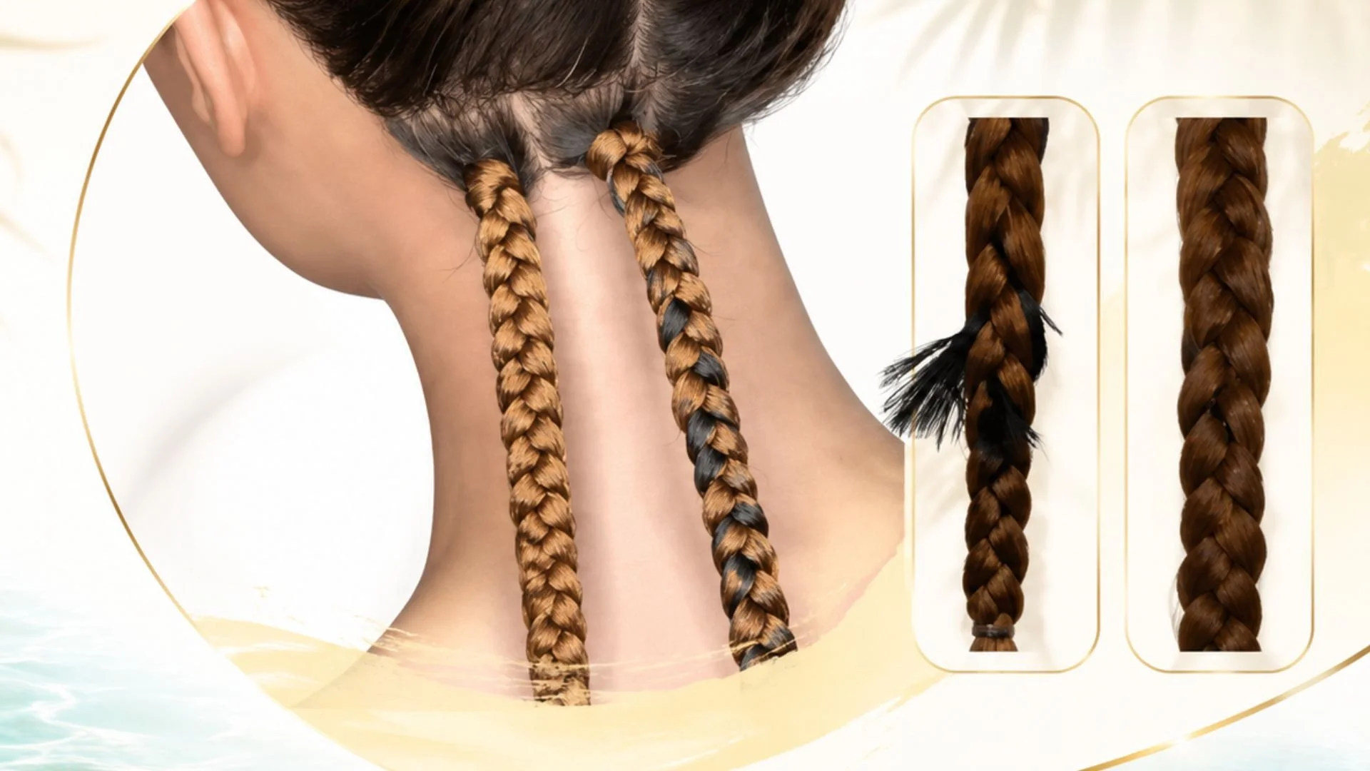 Natural Hair Peeks Out Through the Extension