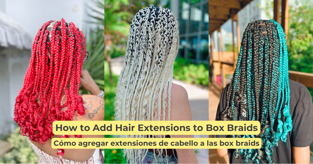 how to add extensions to box braids