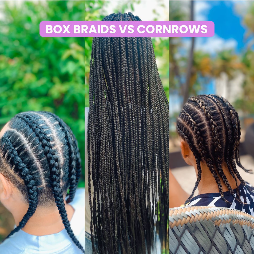 Box Braids vs Cornrows — Sunny Braids