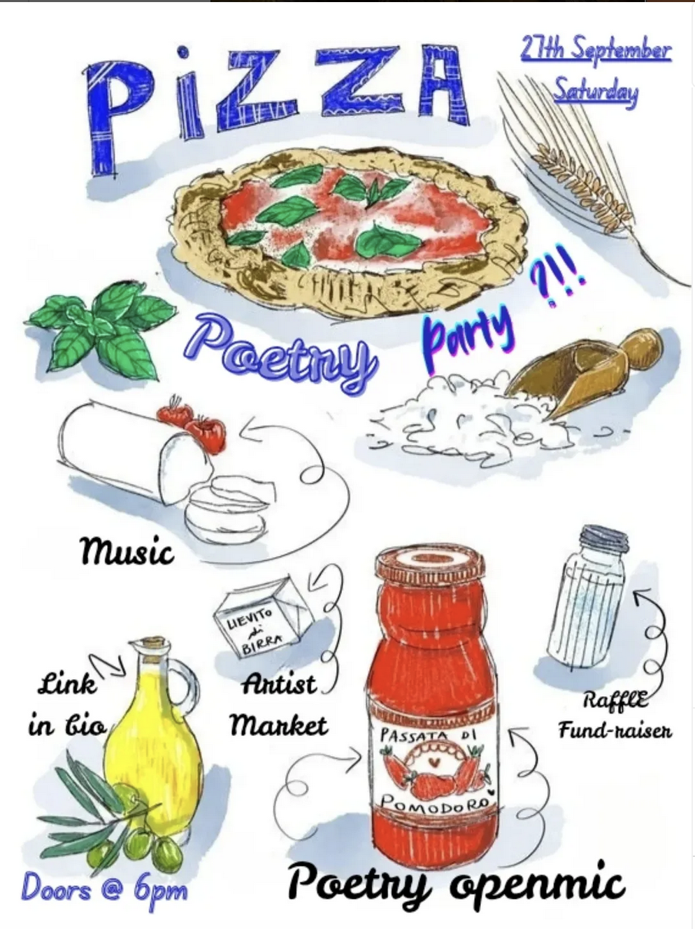 Slamtidote Pizza Poetry Party