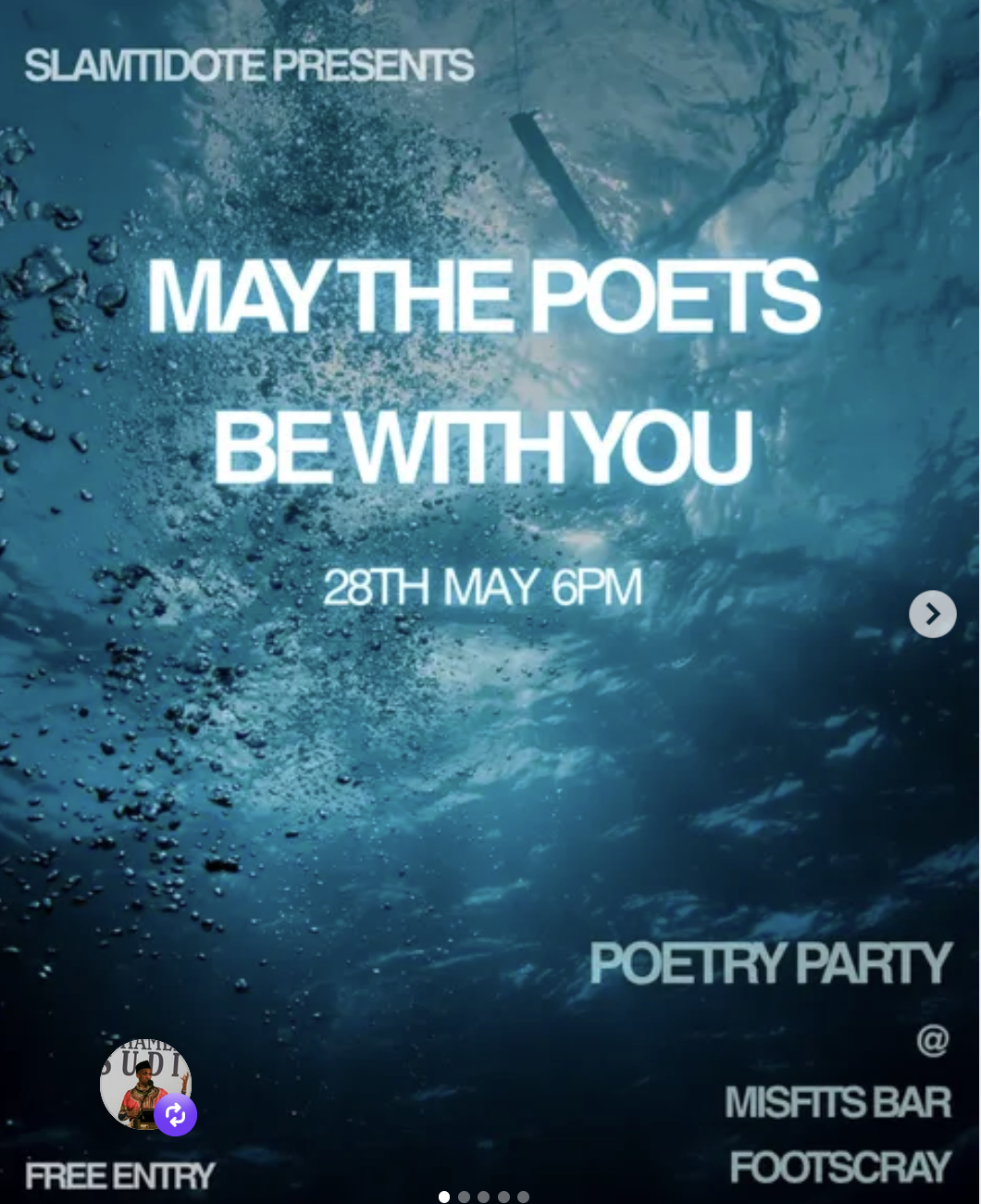 Slamtidote Poetry Party @ Misfits Bar