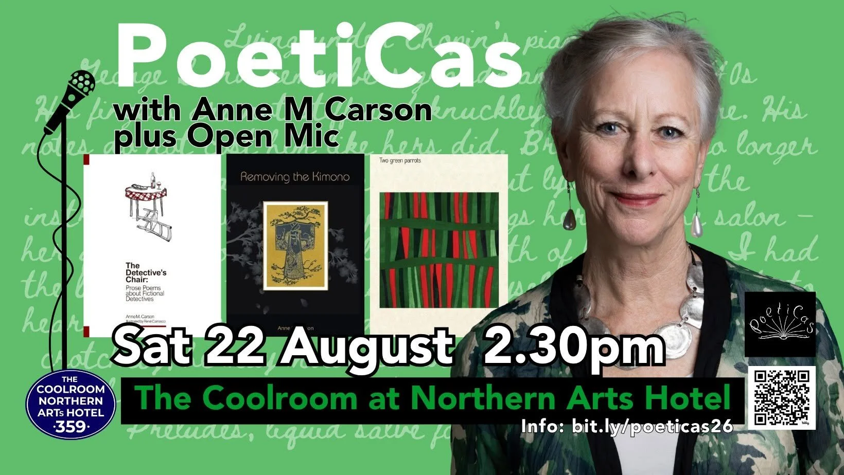  PoetiCas at the Coolroom with Anne M. Carson