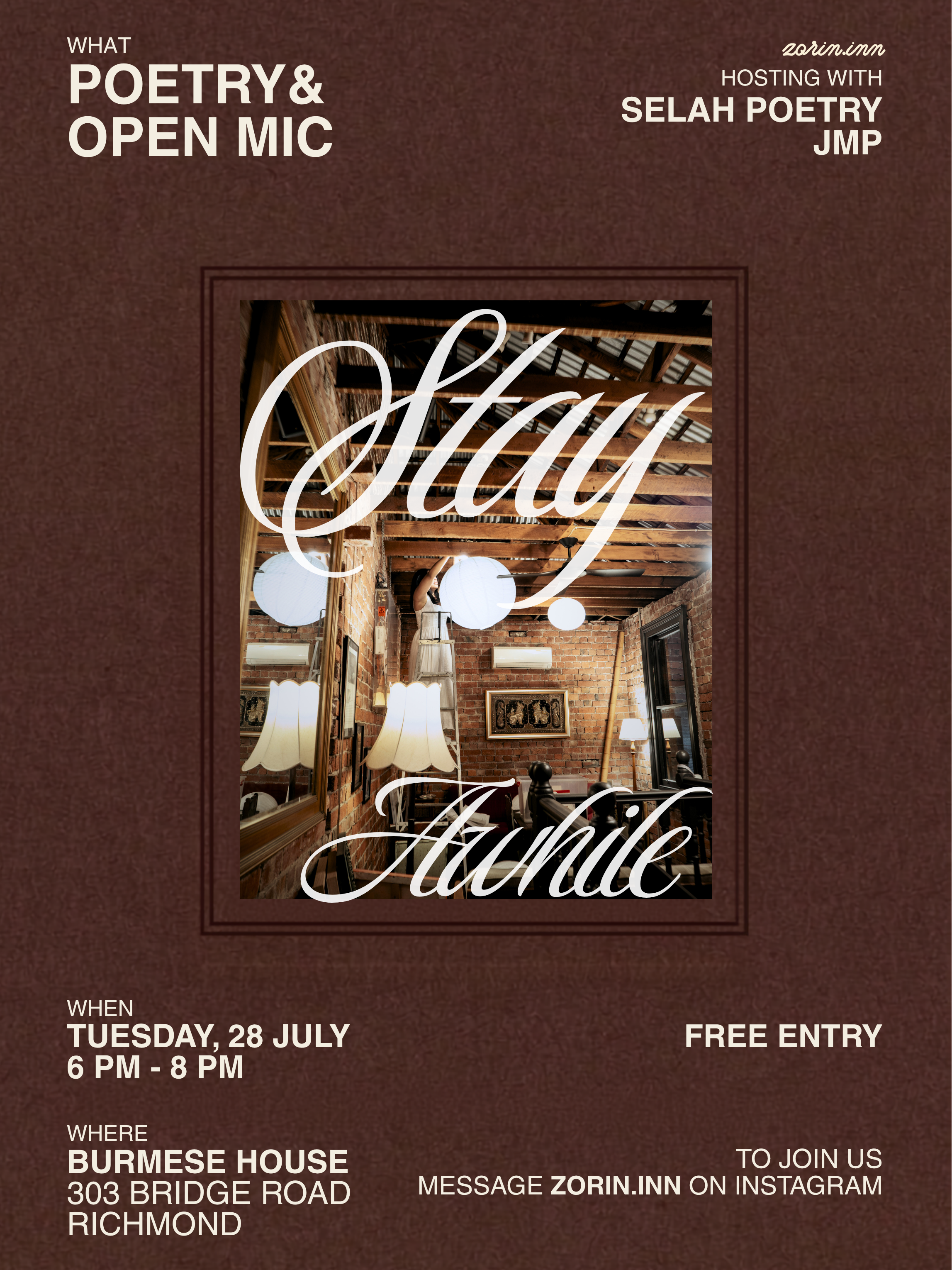 Stay Awhile: Poetry and Open Mic