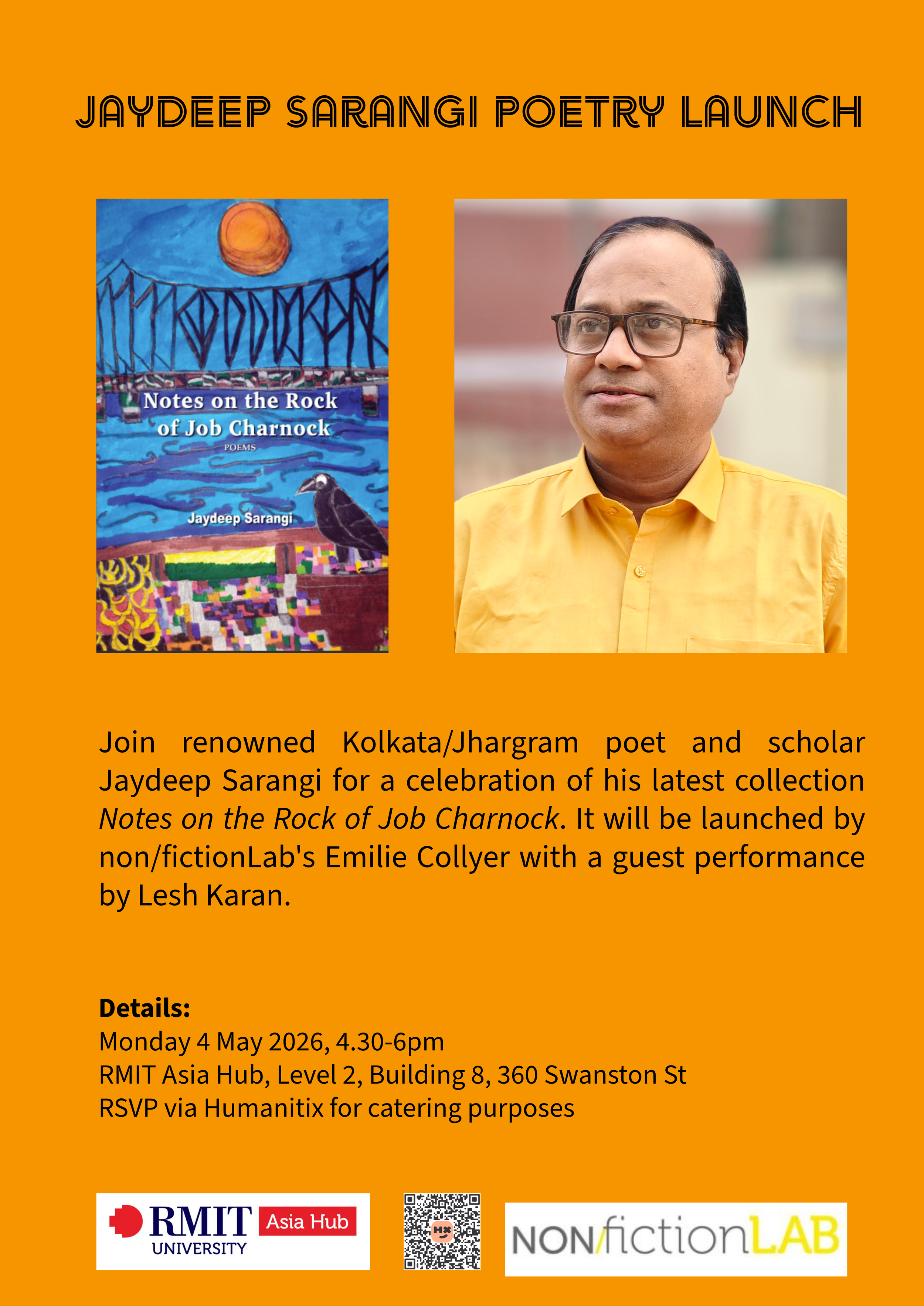  Jaydeep Sarangi poetry launch & reading