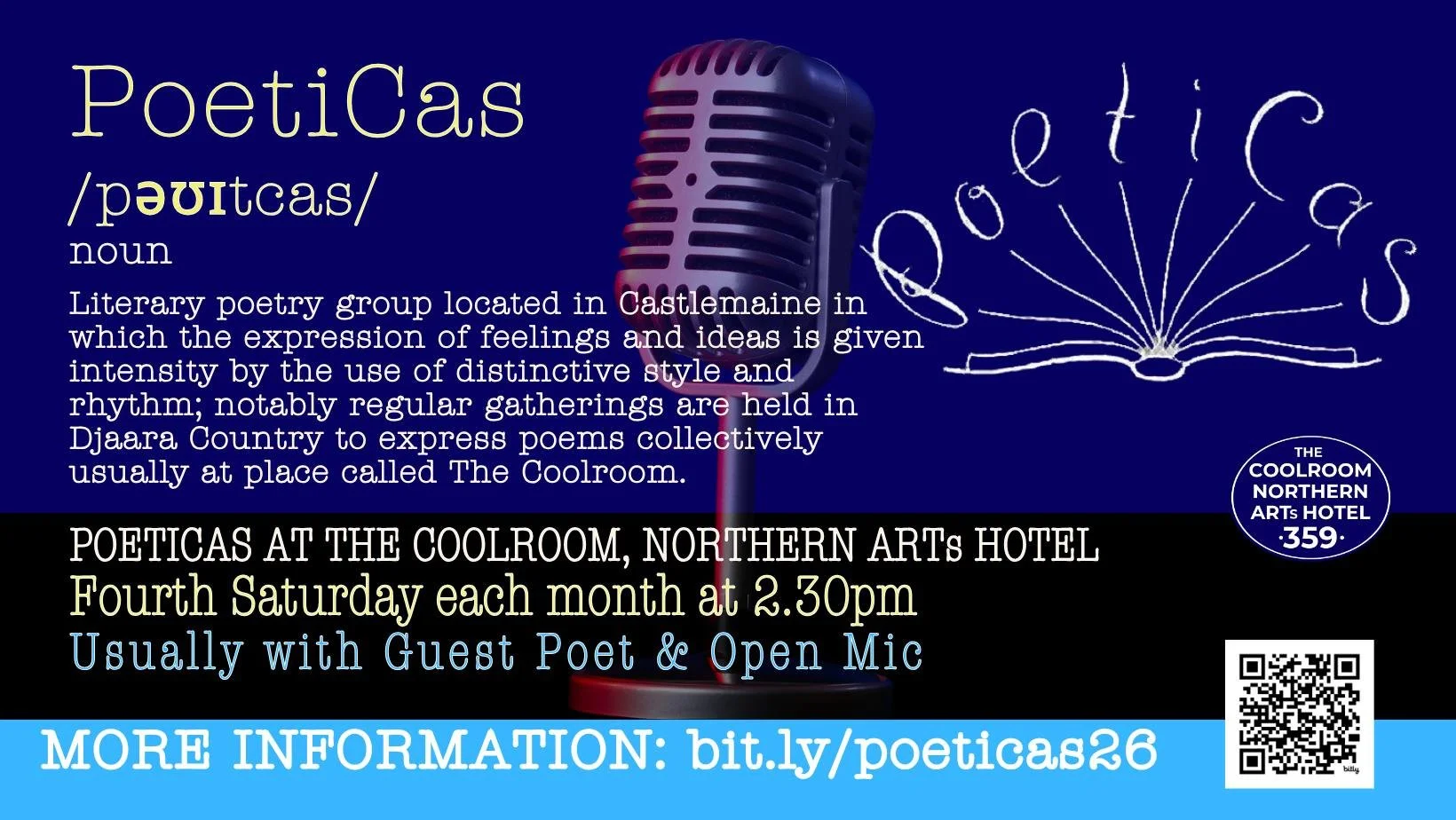 PoetiCas at the Coolroom ft. Professor Lyn McCredden