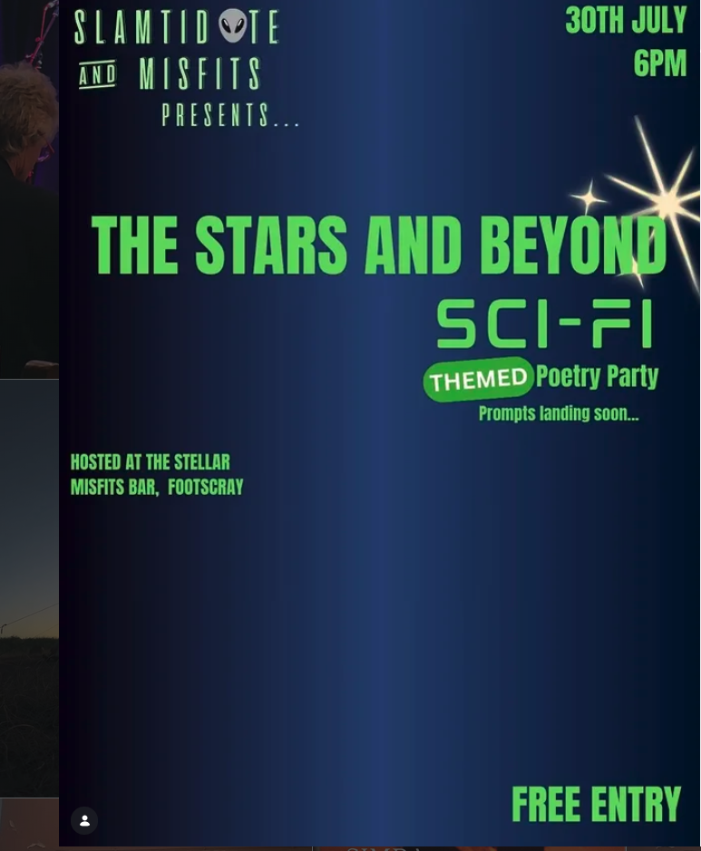 Slamtidote (Themed) Poetry Party - The Stars and Beyond Sci-fi