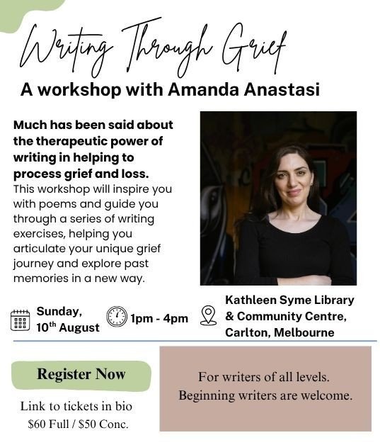 Writing Through Grief workshop with Amanda Anastasi