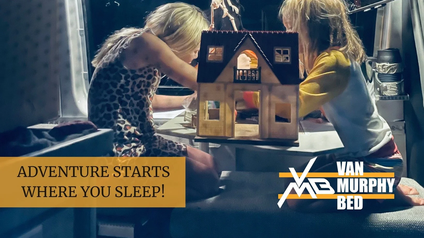 Winter adventures are better together. Here&rsquo;s why families choose the Van Murphy Bed for cold-weather travel:
&bull; Sleeps up to 4 (dual queen configuration)
&bull; Folds away for boots, gear &amp; snow toys
&bull; Adjustable height for heater