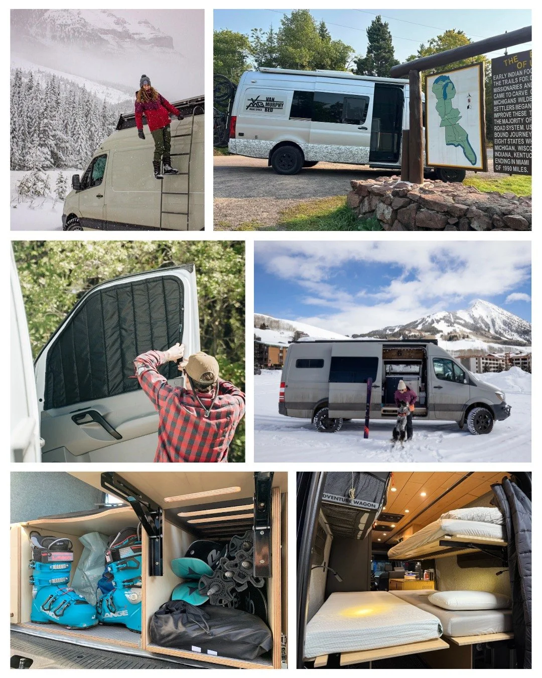 Winter vanlife ❄️

Here&rsquo;s your quick Winter Van Prep Checklist:
&bull; Protect hinges &amp; hardware &mdash; no frozen parts this season.
&bull; Check seals &amp; weather-stripping for drafts.
&bull; Add insulated window covers for heat retenti