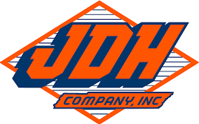 JDH Company, Inc. logo with blue and orange colors and geometric design