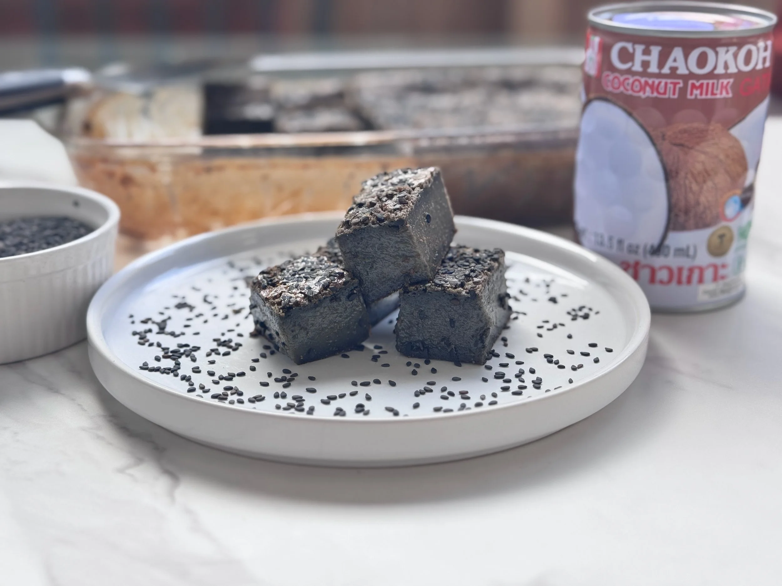 Vegan Black Sesame Butter Mochi