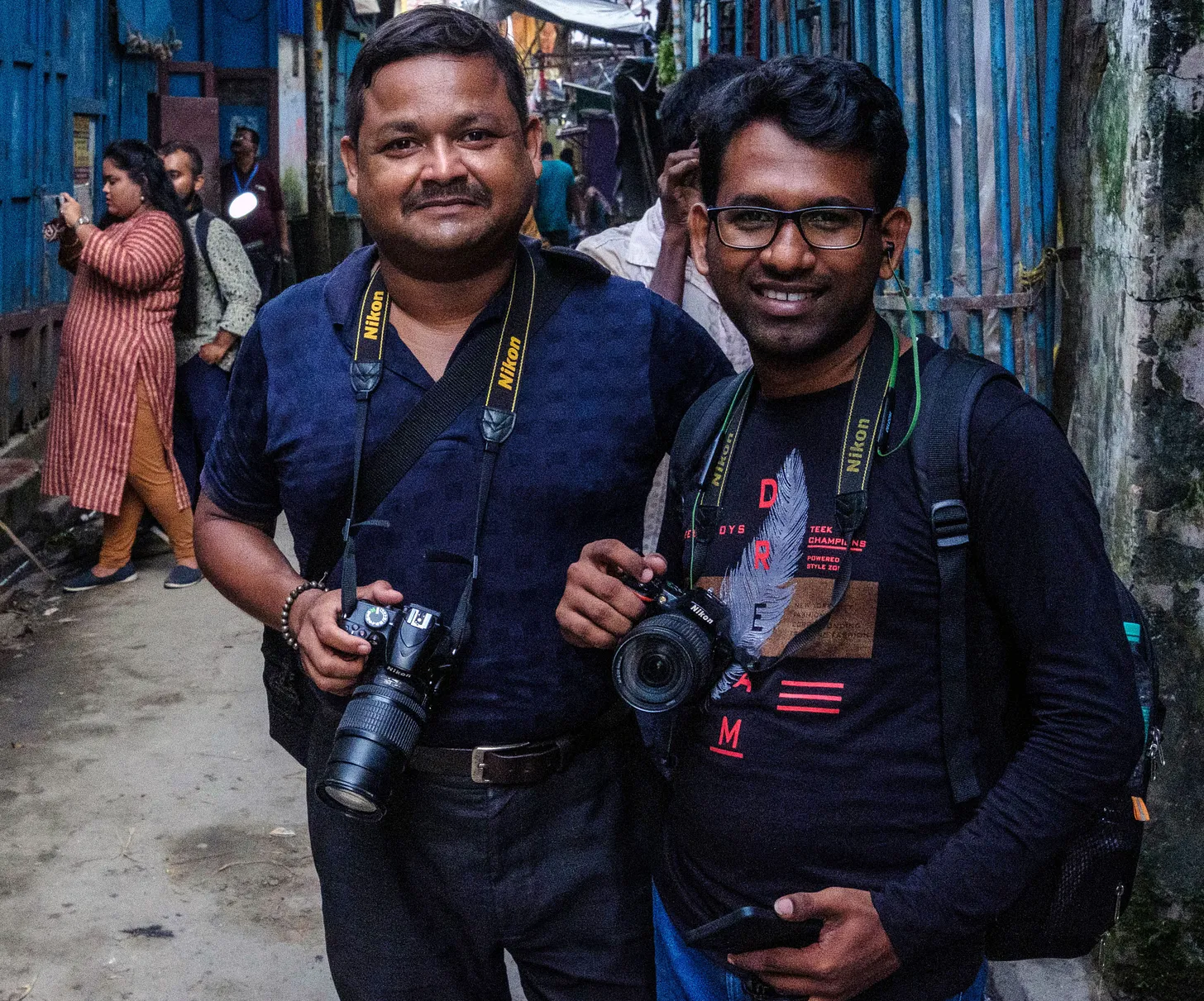 Media at the Durga Puja festival  