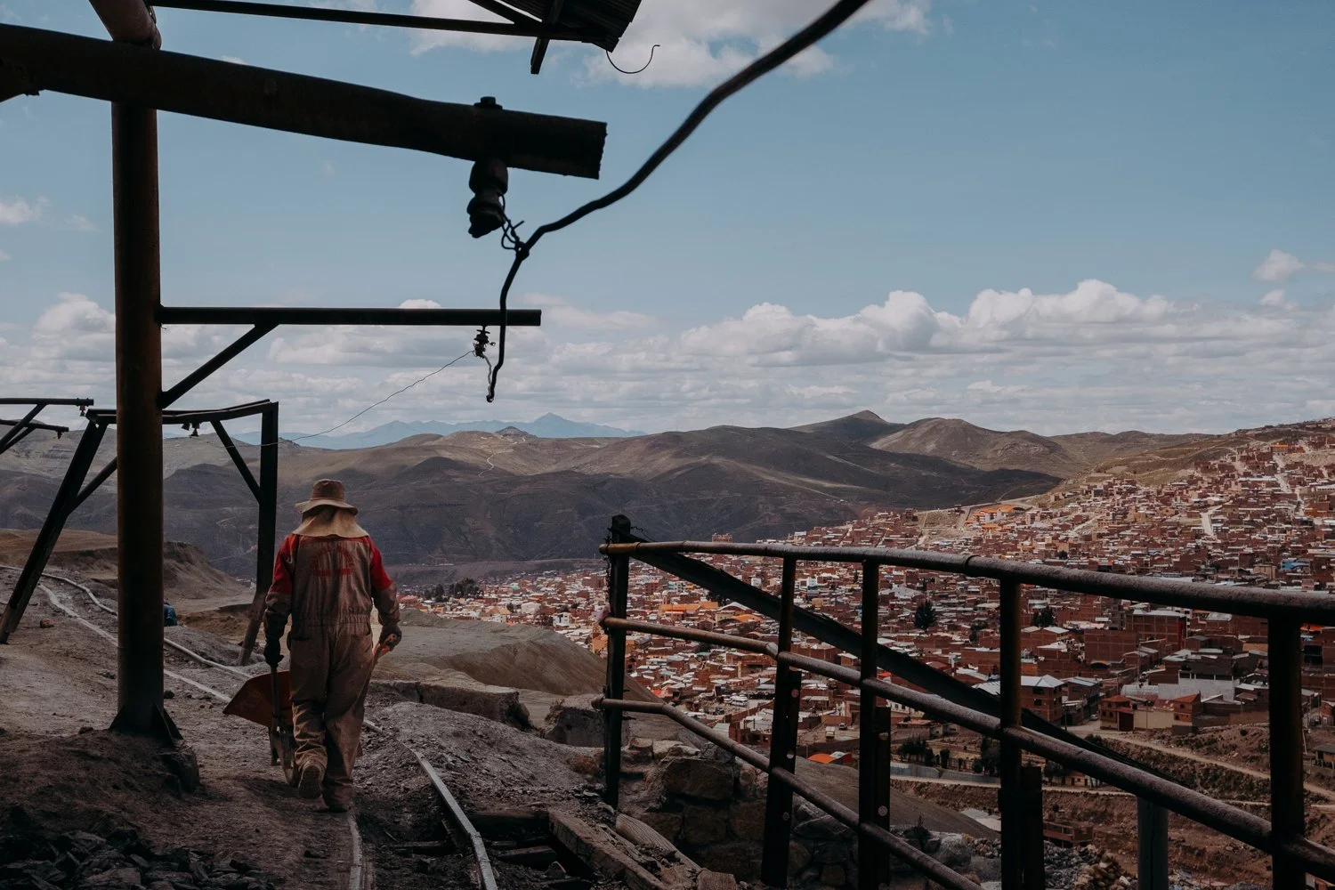 The city, far below 