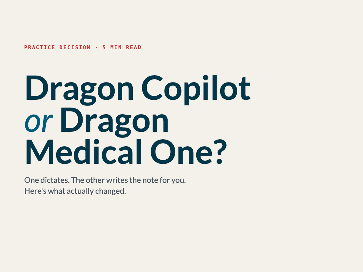 Dragon Copilot vs Dragon Medical One: A Canadian Physician's Guide