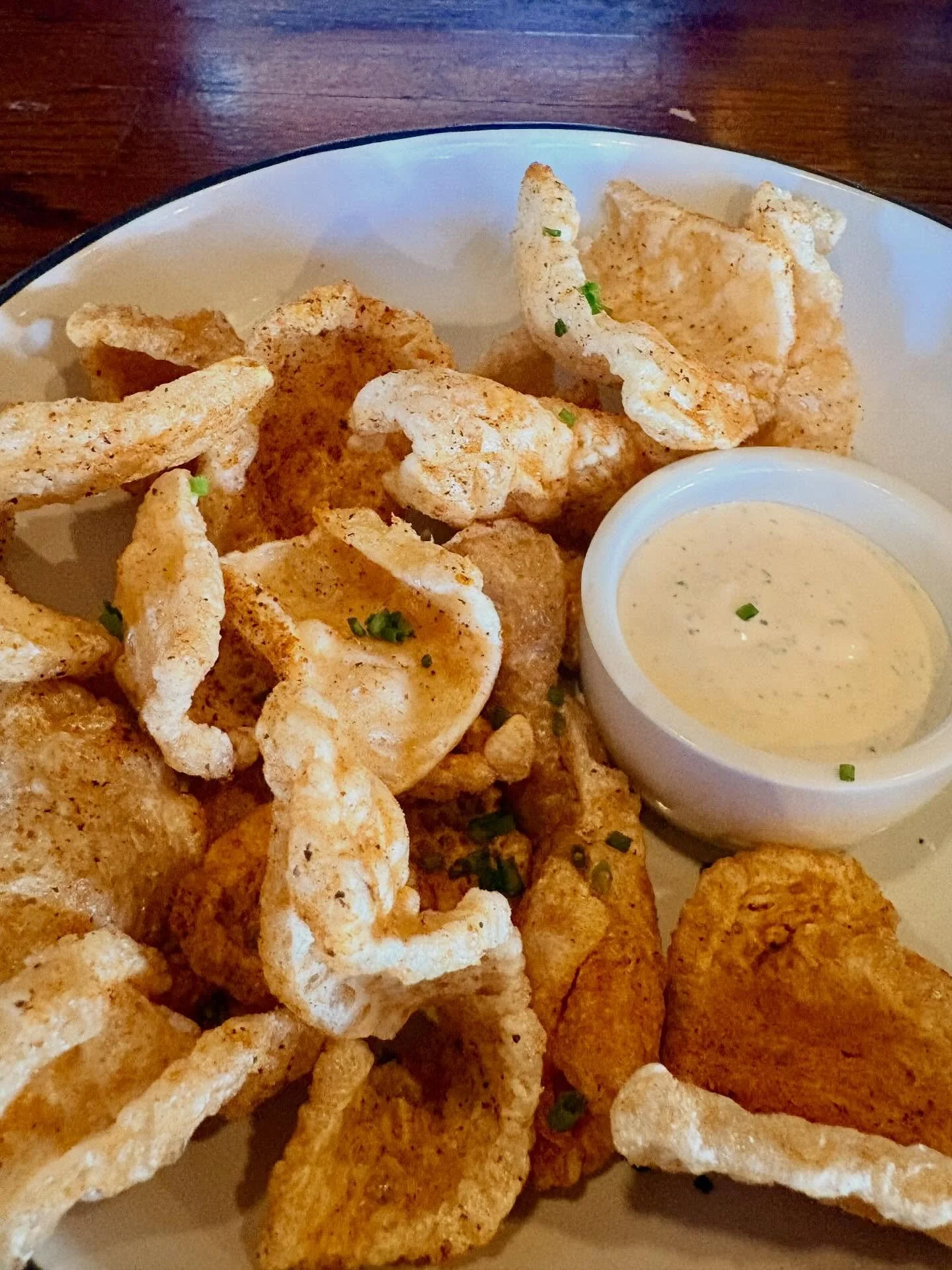 Crispy. Spicy. Southern.
Chili-spiced pork rinds + ranch — this week’s midweek crave. 
#worthingtonohio #614 #cbus #cbusindie #asseenincolumbus
