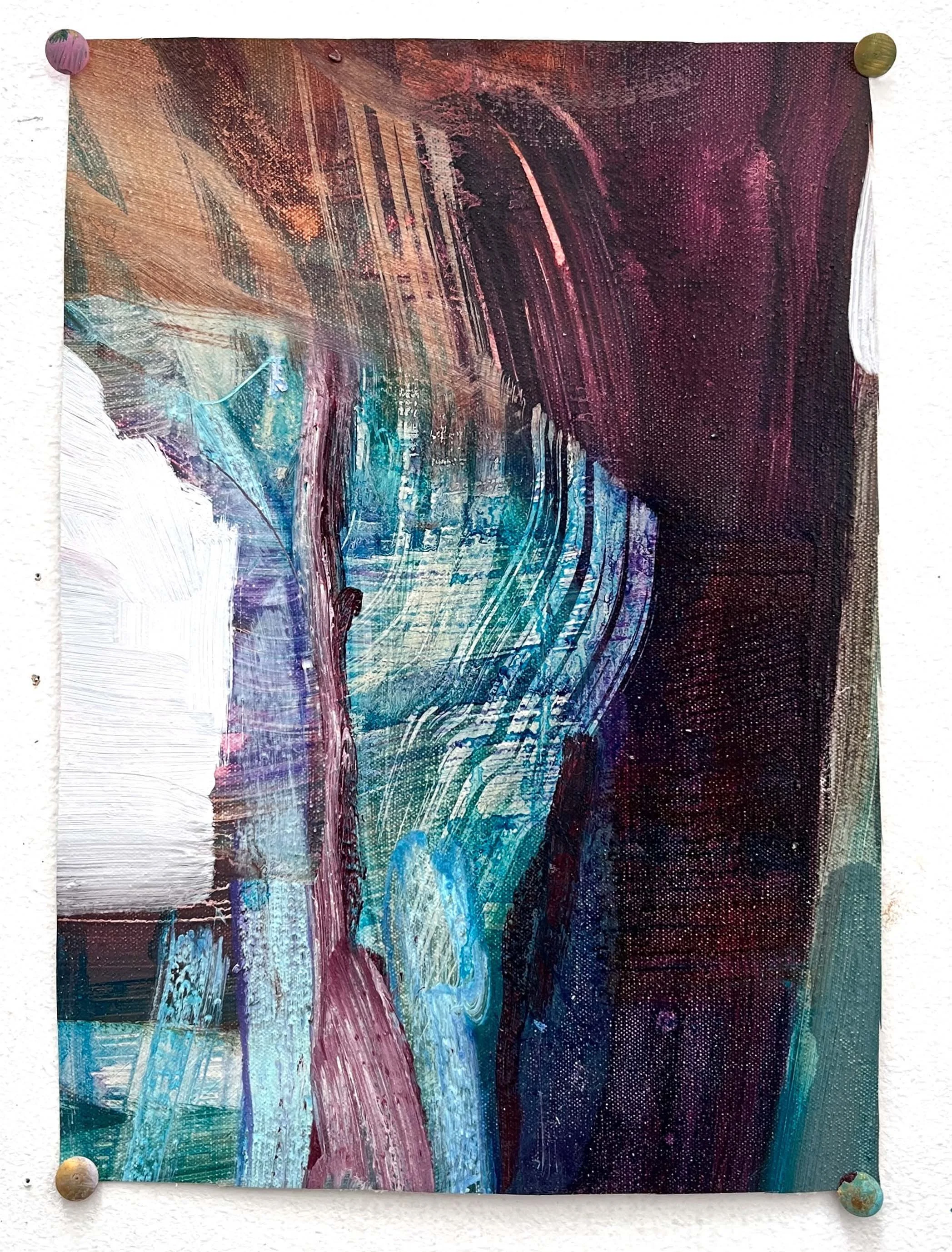 Torn (Fragments)
2026, oil and oil stick on canvas
27 cm x 18 cm
© Heather Ota