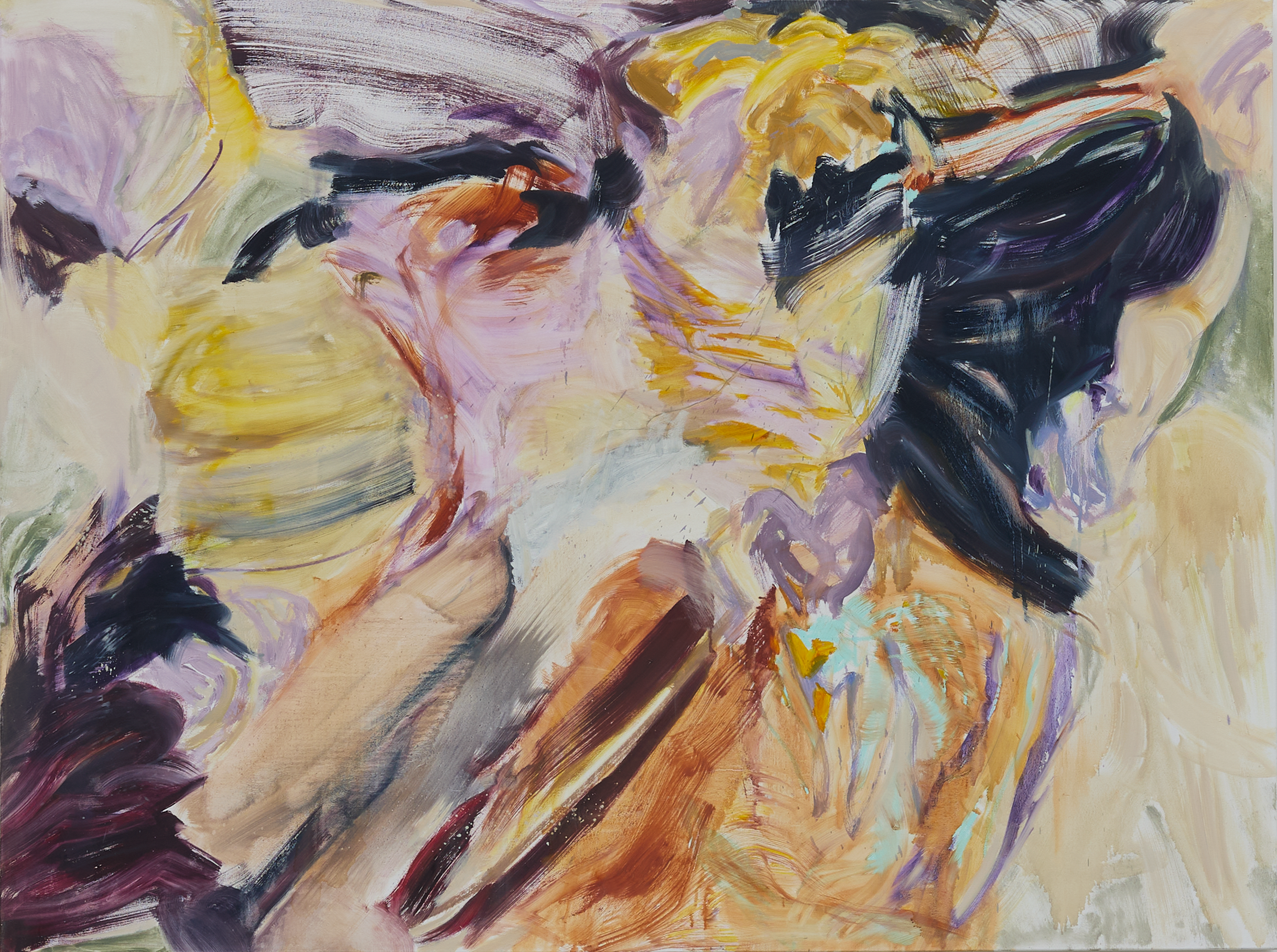 Hidden
2026, oil, graphite, oil stick on canvas, 1
20 cm x 160 cm 
© Heather Ota

