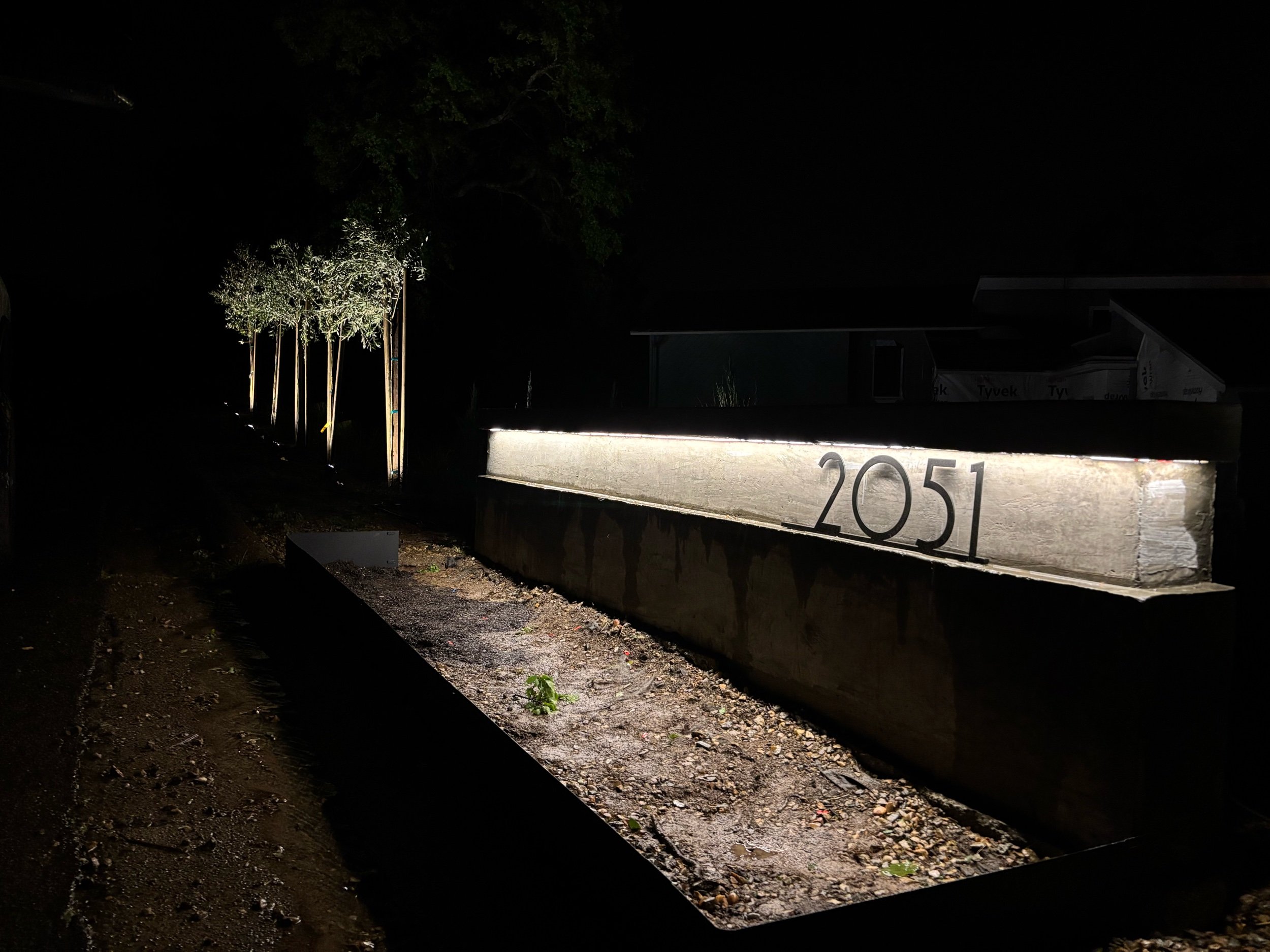 Custom Address Wall and Landscape