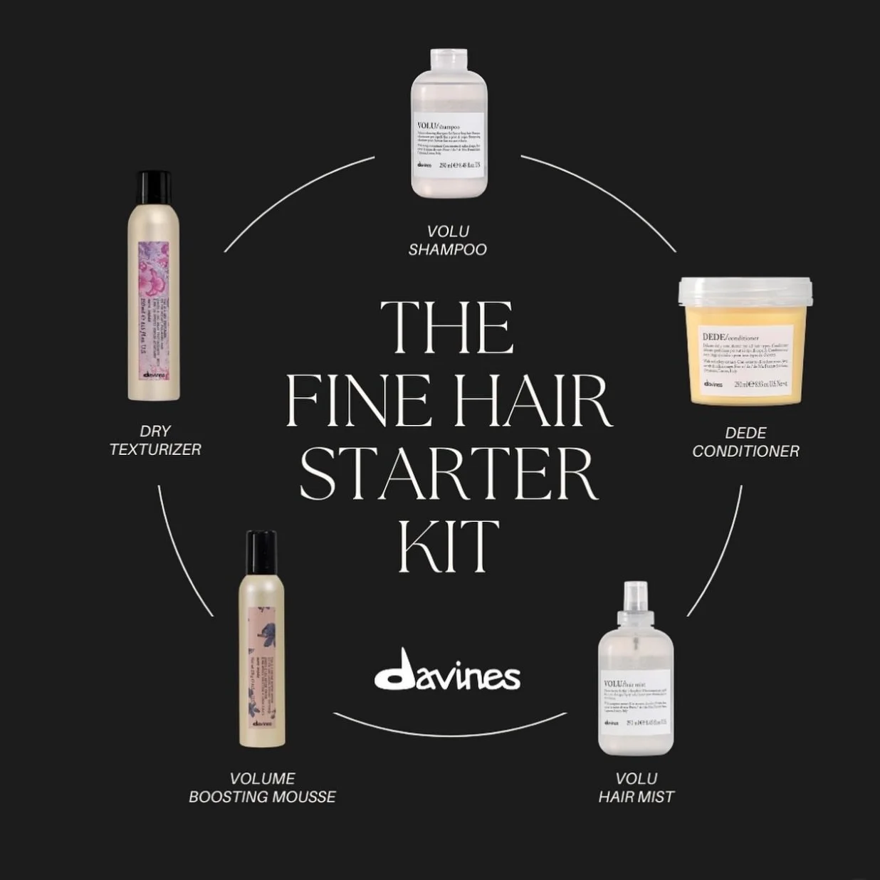 Fine hair? Say less. ✨

Volume without the weight is the goal &mdash; and this Davines lineup is the ultimate starter kit for fuller, airier, lived-in texture.

Think:
&bull; lightweight cleanse
&bull; soft, touchable body
&bull; buildable volume
&bu