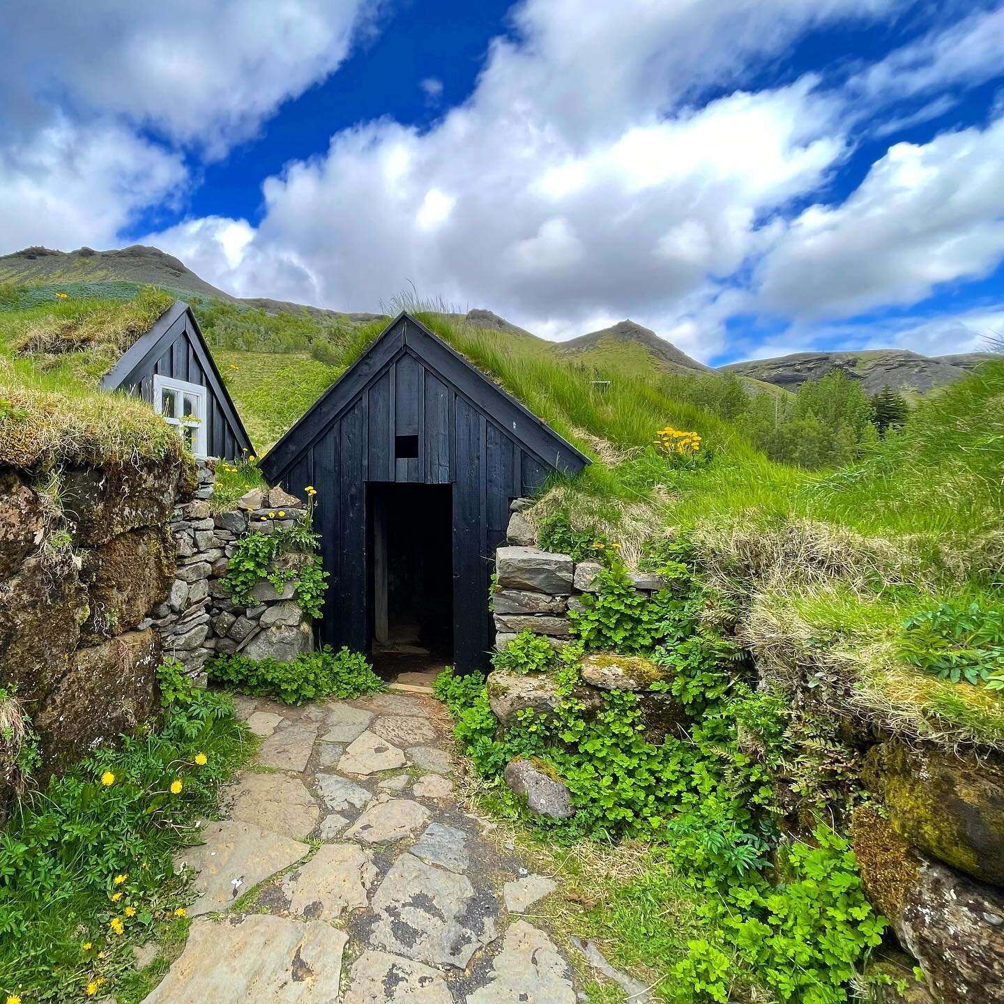 I realize LOTR wasn&rsquo;t filmed here but these houses still give me strong hobbit vibes. .
.
.
.
.
#iceland #photography