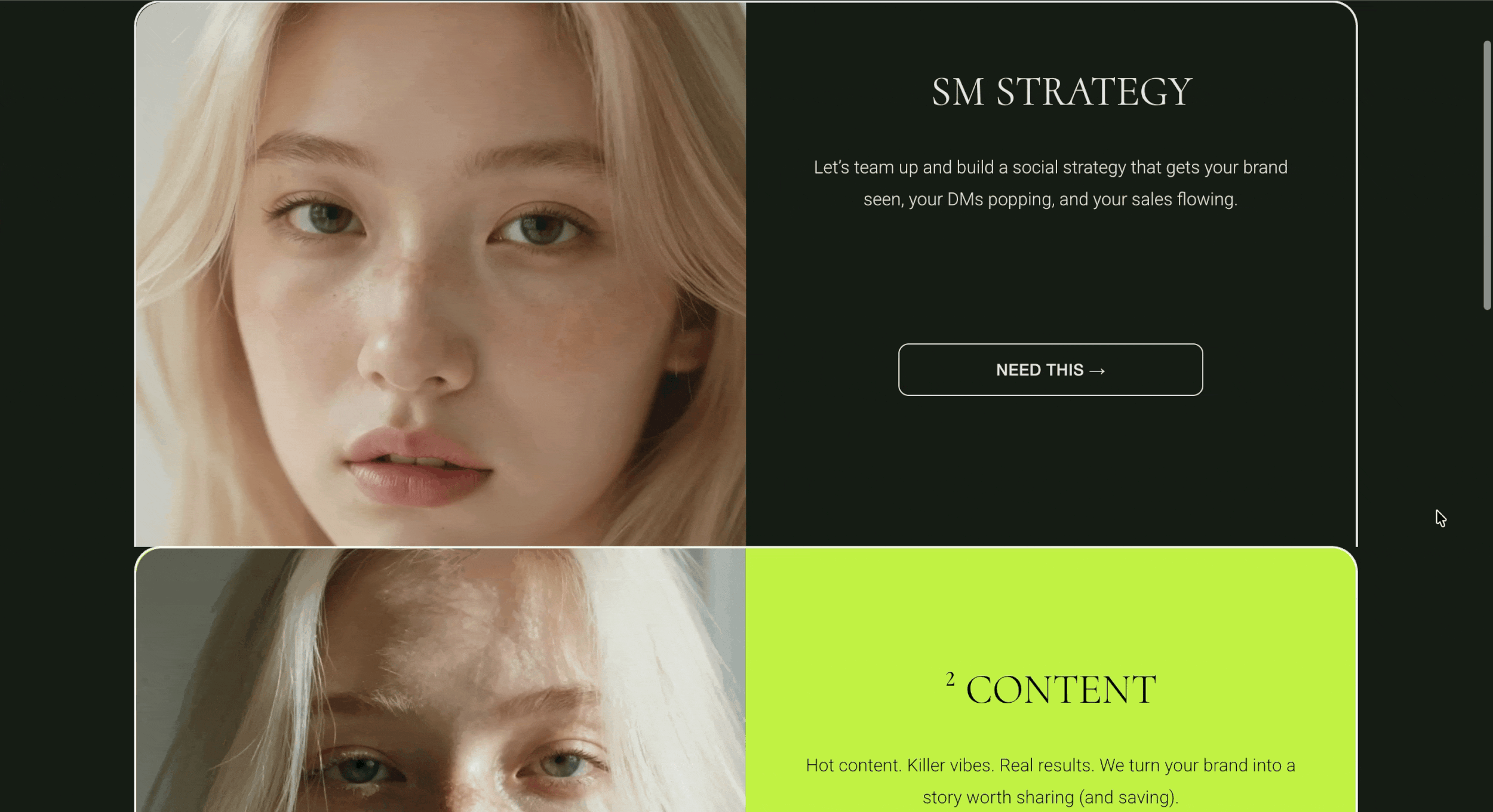 Sticky Section- Squarespace 7.1