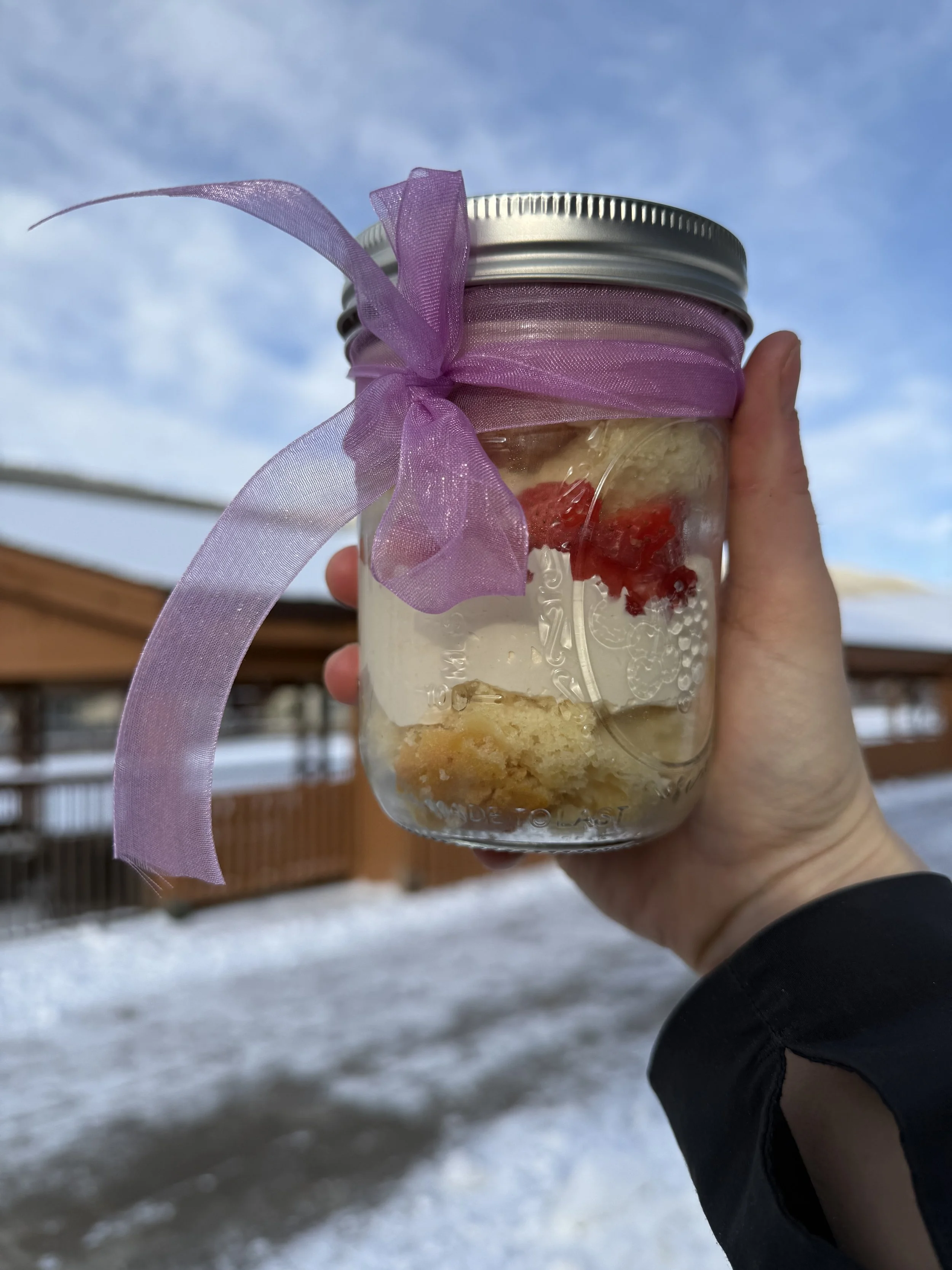 Strawberries n' Cream Cake Jar
