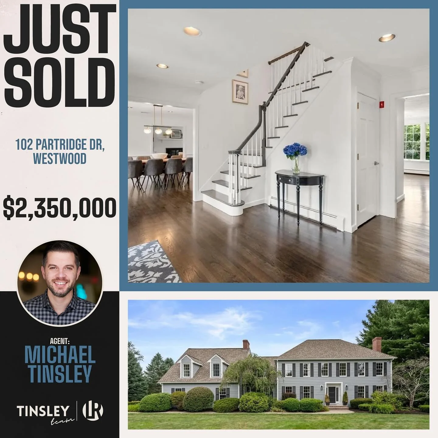 Just Sold in Westwood! 🏡✨
📍 102 Partridge Dr, Westwood, MA 02090
💰 Sold for $2,350,000
🛏 5 Beds | 🛁 4.5 Baths | 📐 4,283 sq.ft. (Interior) | 🌳 0.93-acre lot 
This beautifully updated home on a private, level lot has officially found its new ow