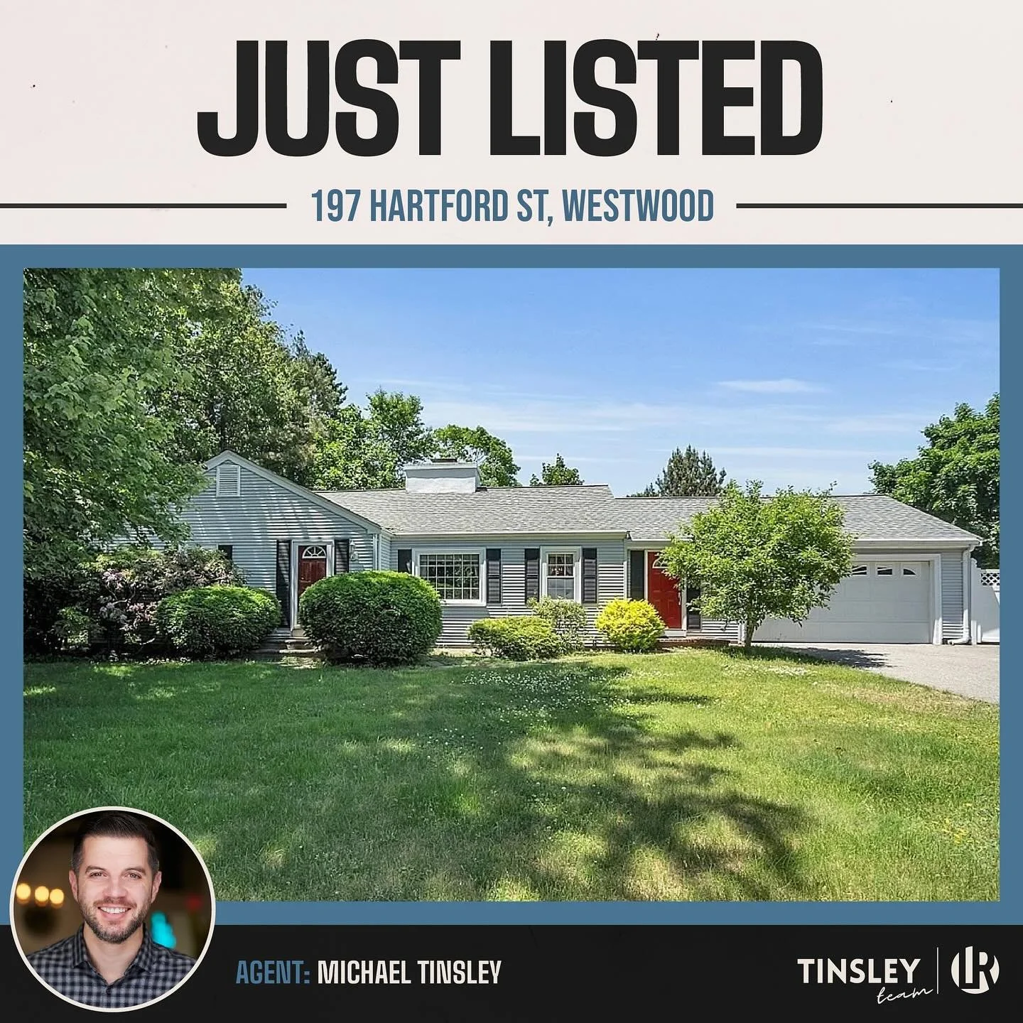 Just Listed in Westwood! 🏡✨

📍 197 Hartford St, Westwood, MA 02090
💰 Offered at $799,000 
🛏 3 Beds | 🛁 1 Bath | 📐 2,061 sq.ft. 

This lovingly maintained ranch-style home is brimming with character and ready for its next chapter. A sunlit mudro