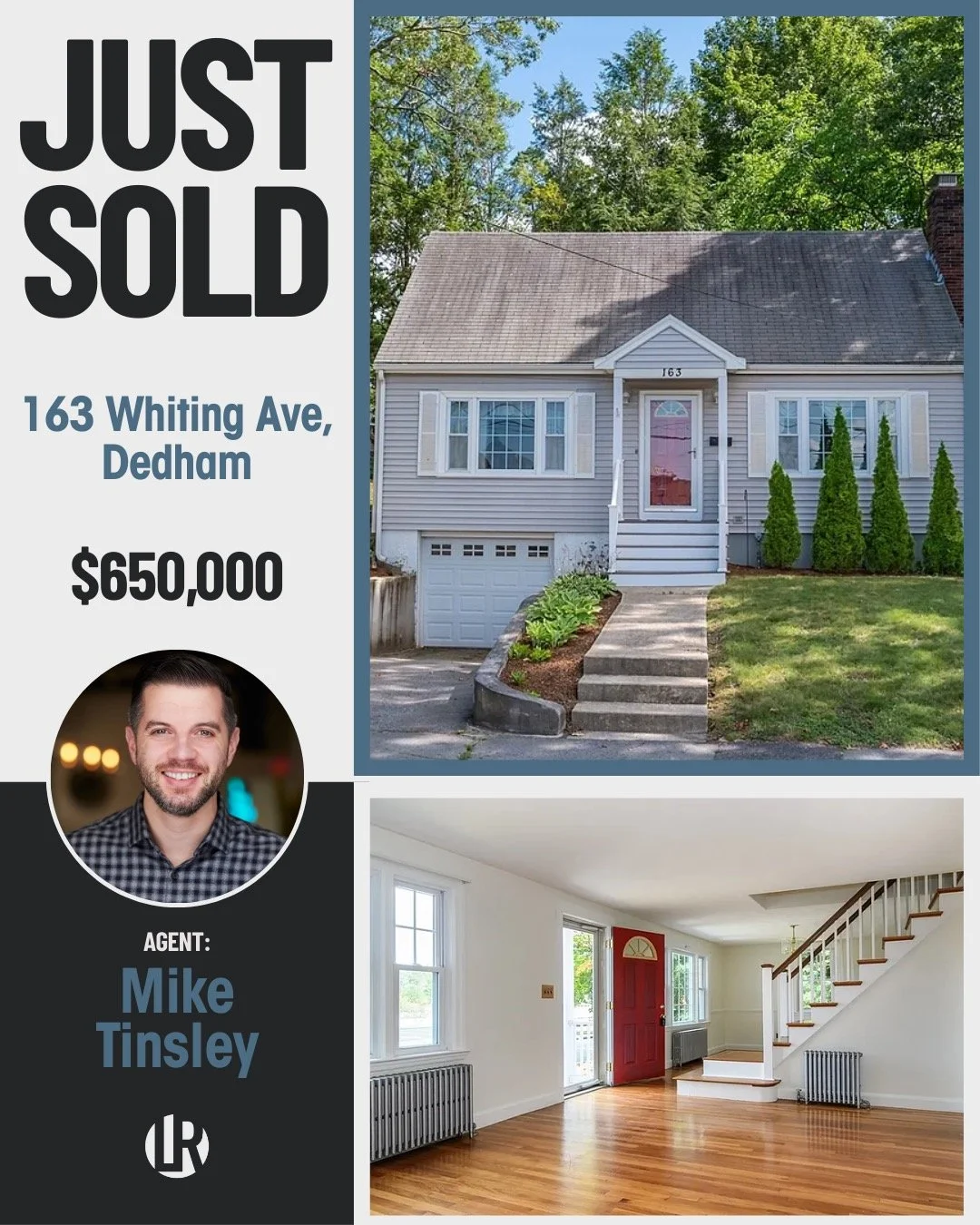 Just Sold in Dedham! 🏡✨

📍 163 Whiting Ave, Dedham, MA 02026
💰 Sold for $650,000
🛏 3 Beds | 🛁 2 Baths | 📐 1,877 sq.ft.

Charming Cape-style home in the heart of Dedham&rsquo;s Oakdale neighborhood! This spacious 3-bed, 1.5-bath residence offere