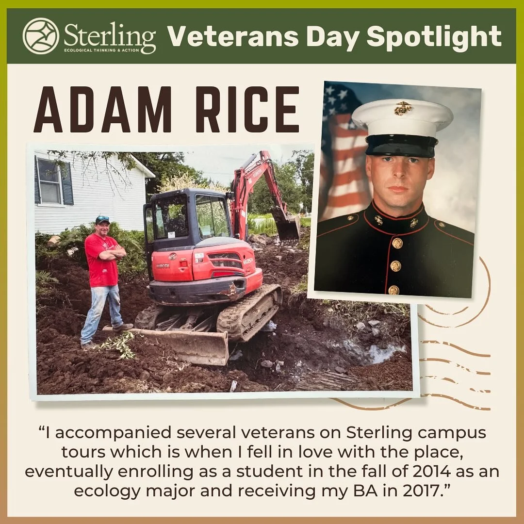 In honor of Veterans Day, we&rsquo;re spotlighting Sterling&rsquo;s very own Adam Rice, Assistant Director of Buildings and Grounds. ⭐️ Not only is Adam a tremendous asset to our staff, but he is also a valued member of our growing community here at 