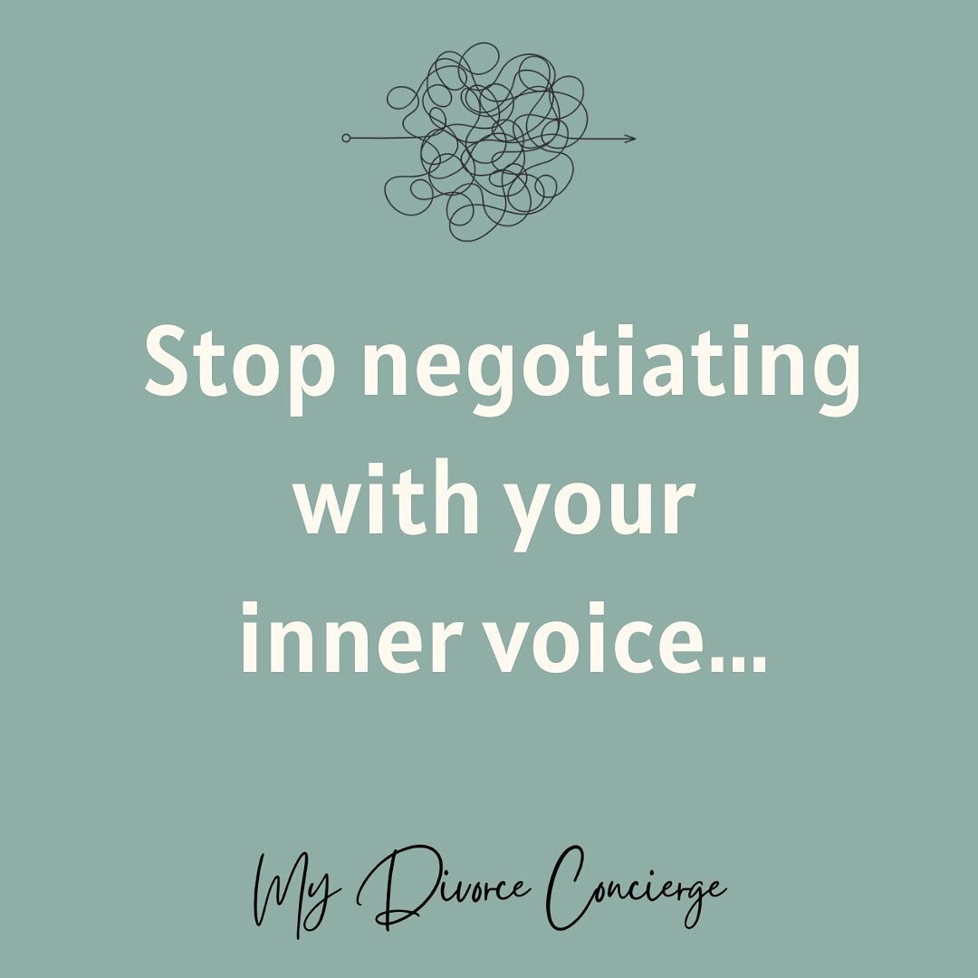 This is so important to remember. Usually our inner voice will pop up and say things like &ldquo;this is not right,&rdquo; and we ignore or negotiate that thought thinking - that&rsquo;s a negative thought, let&rsquo;s be positive&hellip; Well at the