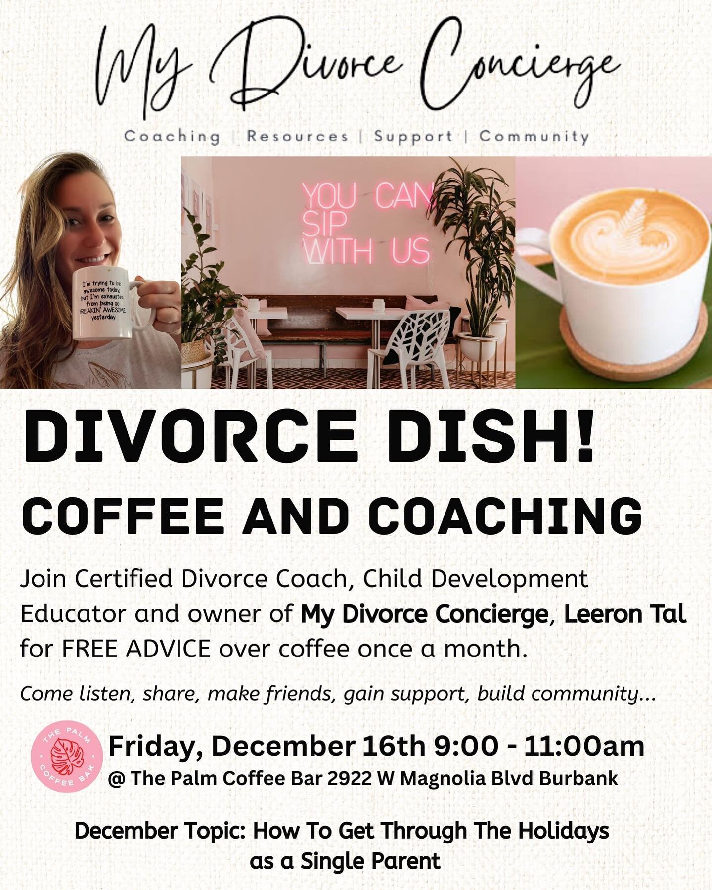 So excited to be starting my free coaching coffee chats!! Whether you are already divorced, thinking about it, or going through it right now, it&rsquo;s so much easier when you have a community! Come meet other mothers that are going through the same