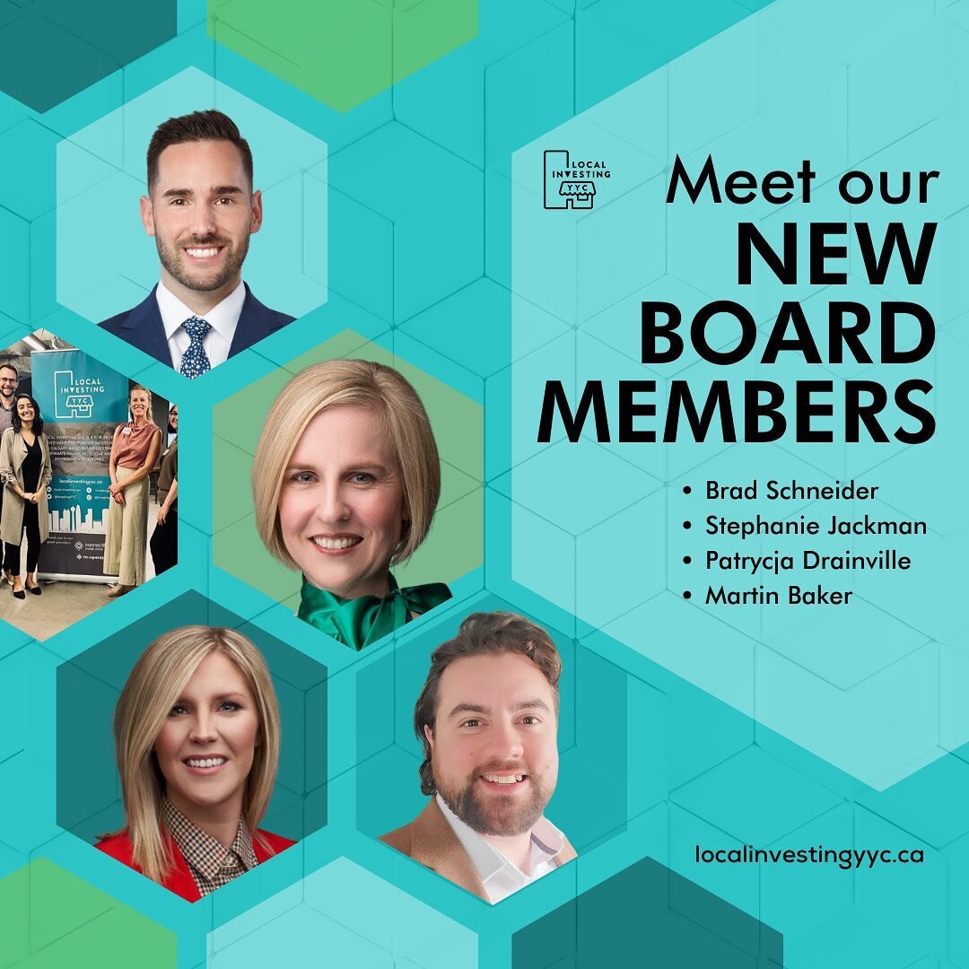 Join us in welcoming our new board members elected in 2023. They each bring needed skills and a wealth of experience to the table. Learn more about them at https://localinvestingyyc.ca/about .
 
Martin Baker
-Sustainability Professional
-Community Bu