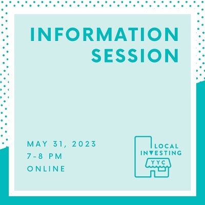 Register at https://zoom.us/meeting/register/tJwtdu2hqzItG9fO6zOVgOuMlIgMLFUNIxsd

At the information session you will:
 - Receive an overview of Local Investing YYC including our impact investing philosophy and criteria as well as a look at who we h