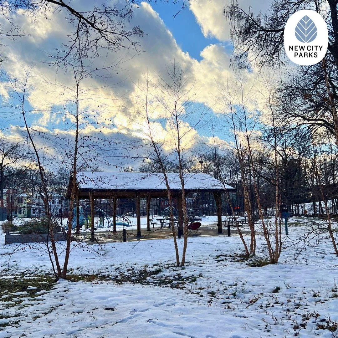 A quiet moment in the snow at Malcolm X Park in Poughkeepsie, NY. ❄️☃️ Even in the colder months, parks offer a space to slow down, breathe the fresh air, and stay connected to the outdoors.⭐️❄️ #winter #parks #winterparks #snowday #quiet #meditation