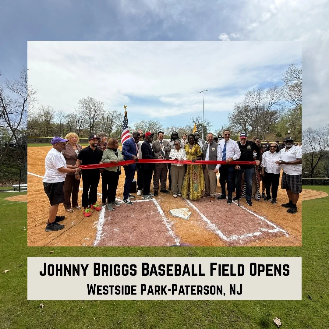Play ball! We celebrated the very first feature of Westside Park renovations this week with the re-commemoration of Johnny Briggs Field. ⚾ 

NCP was honored to join @andresayeghnj, the Paterson City Council, and the community in honoring baseball gre