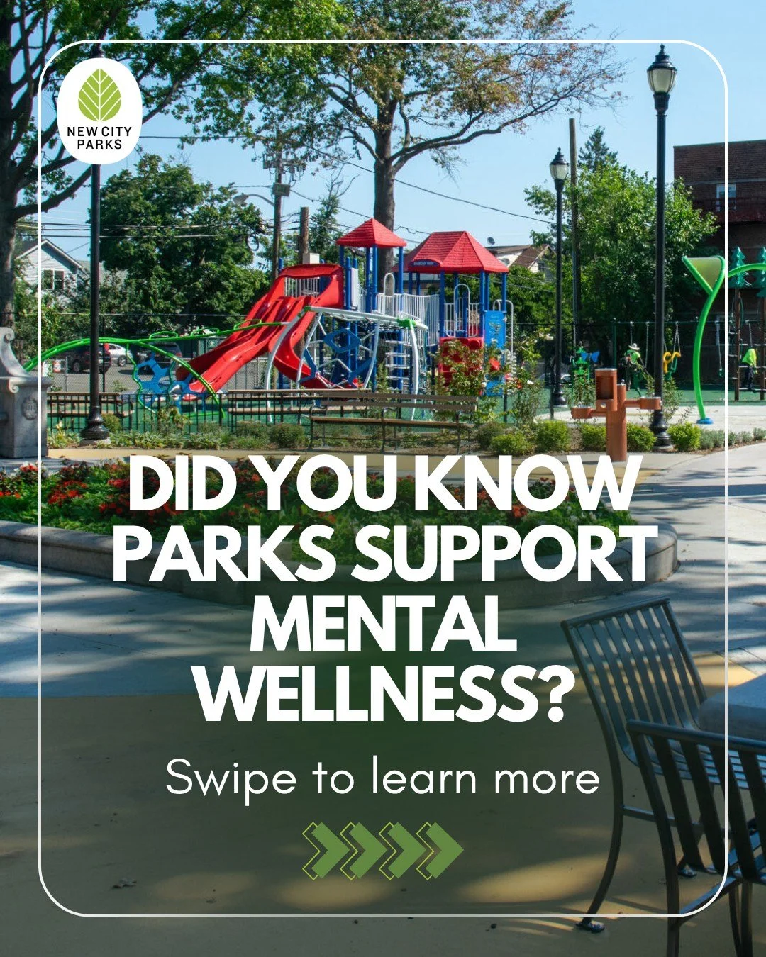As Mental Health Awareness Month comes to a close, we're saluting how parks help our brains. 🧠 

Parks and green spaces decrease stress and boost our emotional states. From basketball courts to gathering spaces to contact with nature, our parks stre