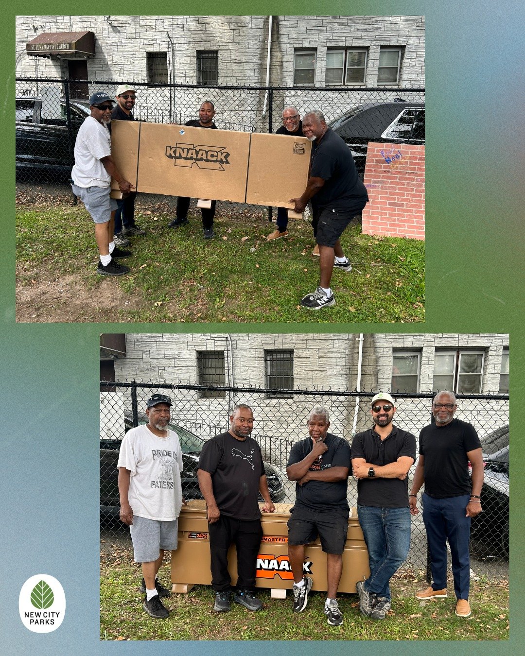 Last week, NCP joined local Paterson community members to install a storage box at Barbour Park. 💪 The box will be used to store equipment needed for park maintenance to ensure that the new Barbour Park stays just as vibrant for many years to come. 