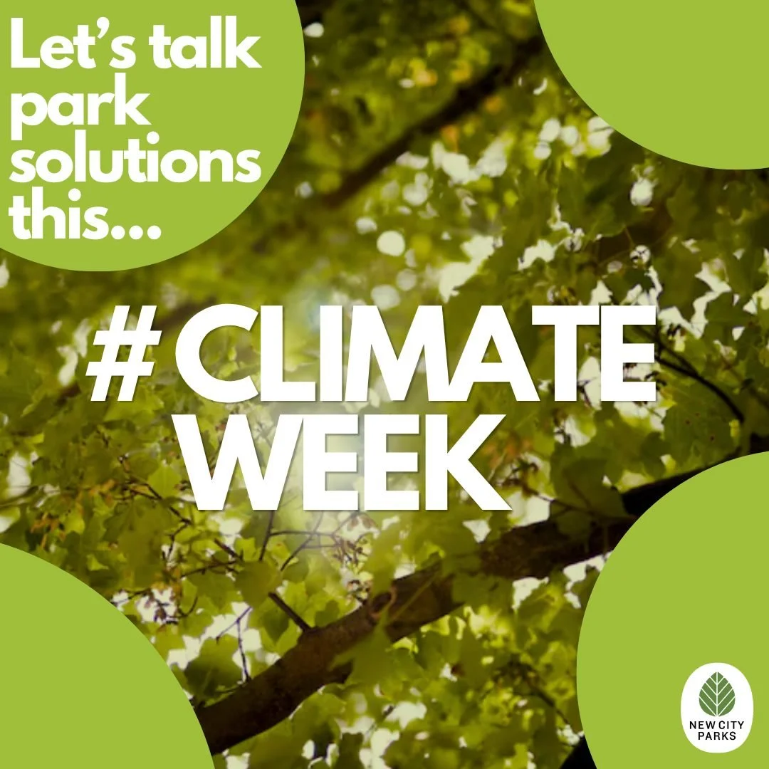 ✨🌎It's #ClimateWeek!🌎✨ All week we will be highlighting how urban parks help protect nature and people. 💪💚 With worsening heat and intensifying storms, urban green spaces are an essential part of the solution. Keep an eye out this week to learn a