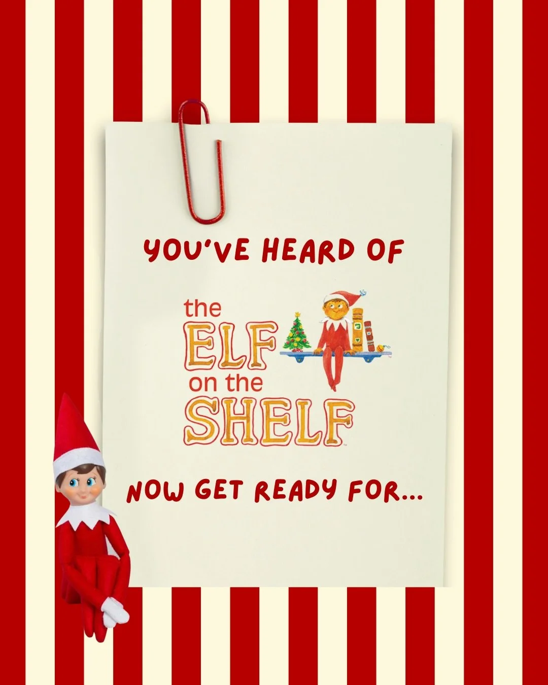 You&rsquo;ve heard of Elf on the Shelf, now get ready for&hellip; 🤭

Speaking of getting ready, who is coming to our Christmas party TONIGHT?!?🎄🎅

6 PM | Bring a friend!!