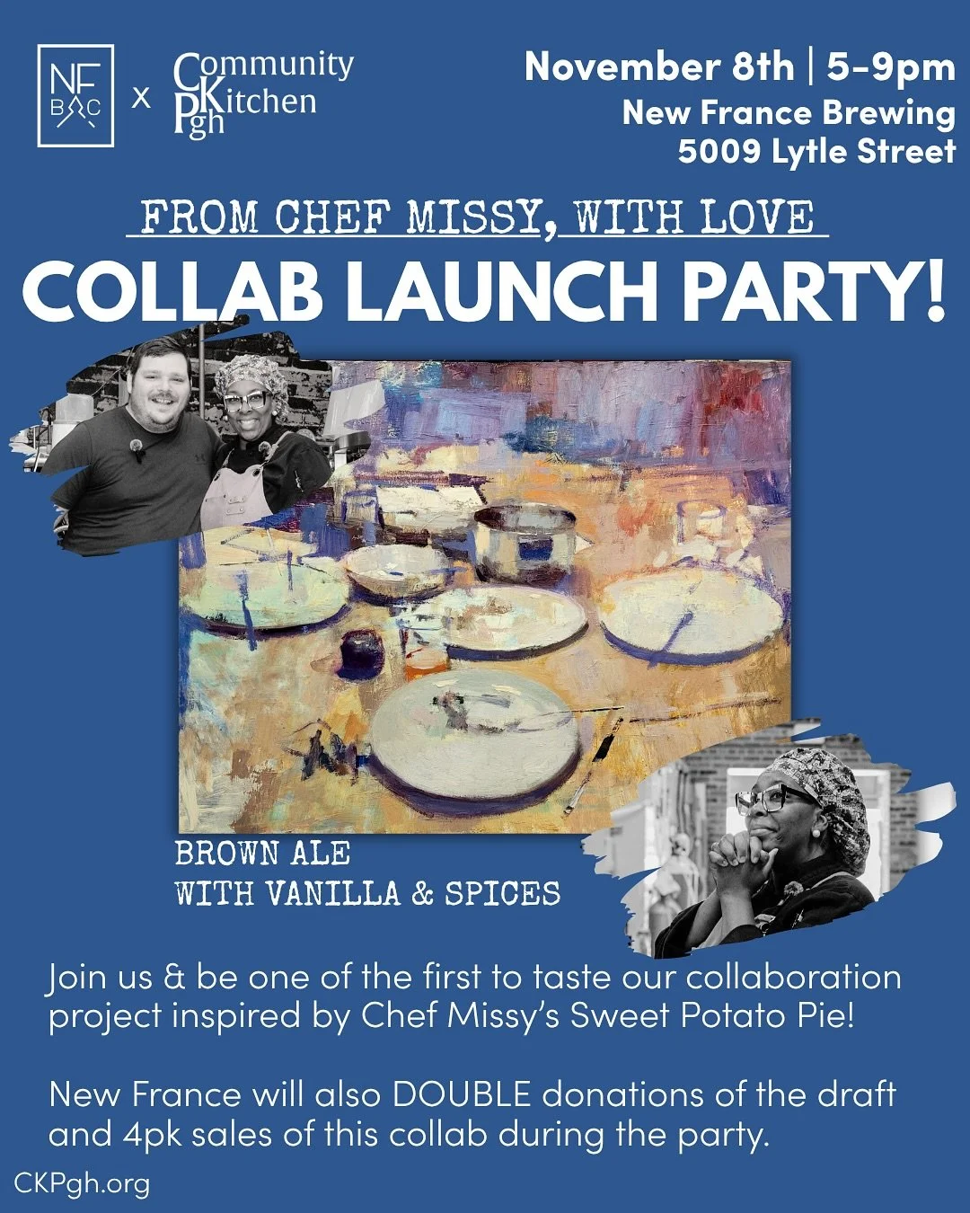 Here&rsquo;s a little sneak peek at the &ldquo;behind the scenes&rdquo; from the Brew Day of our collaboration with @newfrancebrewco.🍻

Can you guess what has Chef @_missyshe_ trying to restrain her excitement?

Join us at New France on Saturday, No