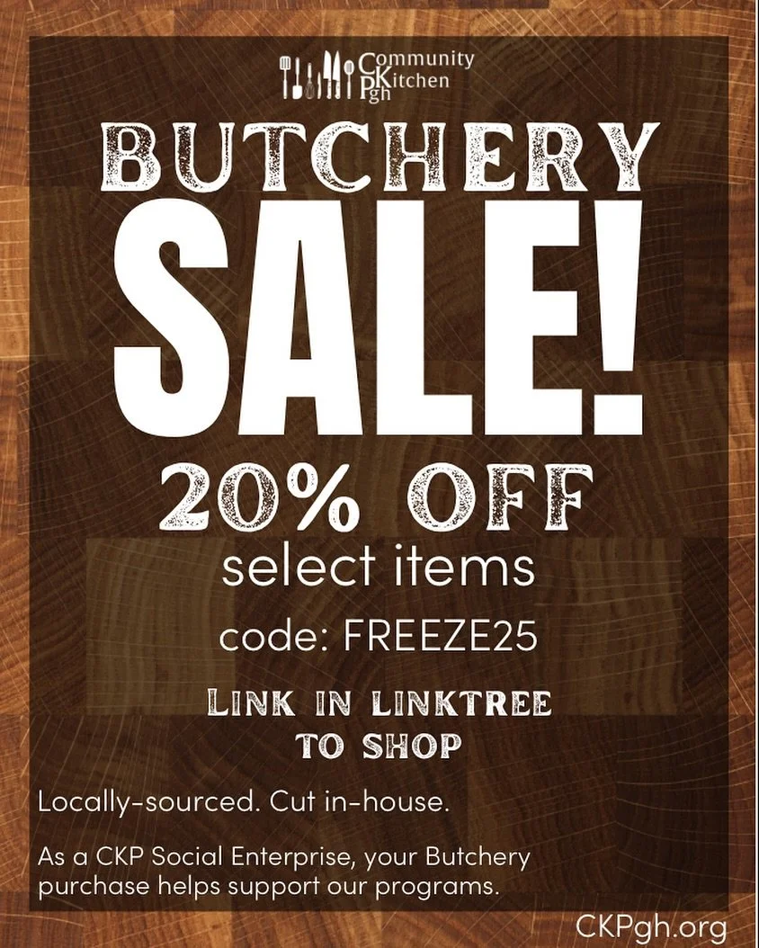 We&rsquo;re having a Butchery SALE! 🙌🏼🥩

Get 20% OFF select items online!

Hit the Linktree link in our bio and use code FREEZE25 at checkout. 

DID YOU KNOW that since the Butchery is one of our social enterprises, not only are you saving on your