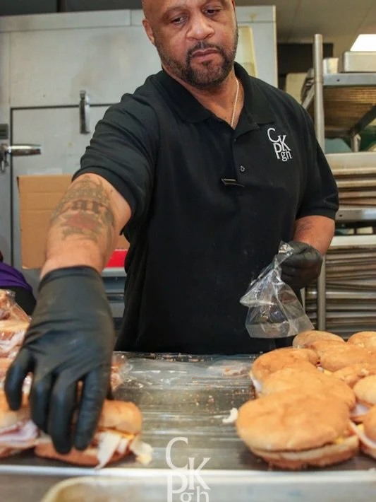 During the CKPgh Kitchen hustle and bustle this morning, Johnny (our Packout Associate) and a few students made and packed hundreds of sandwiches for one of our school contracts&rsquo; &ldquo;Bagged Lunch&rdquo; day. 

Each sandwich is made and packe