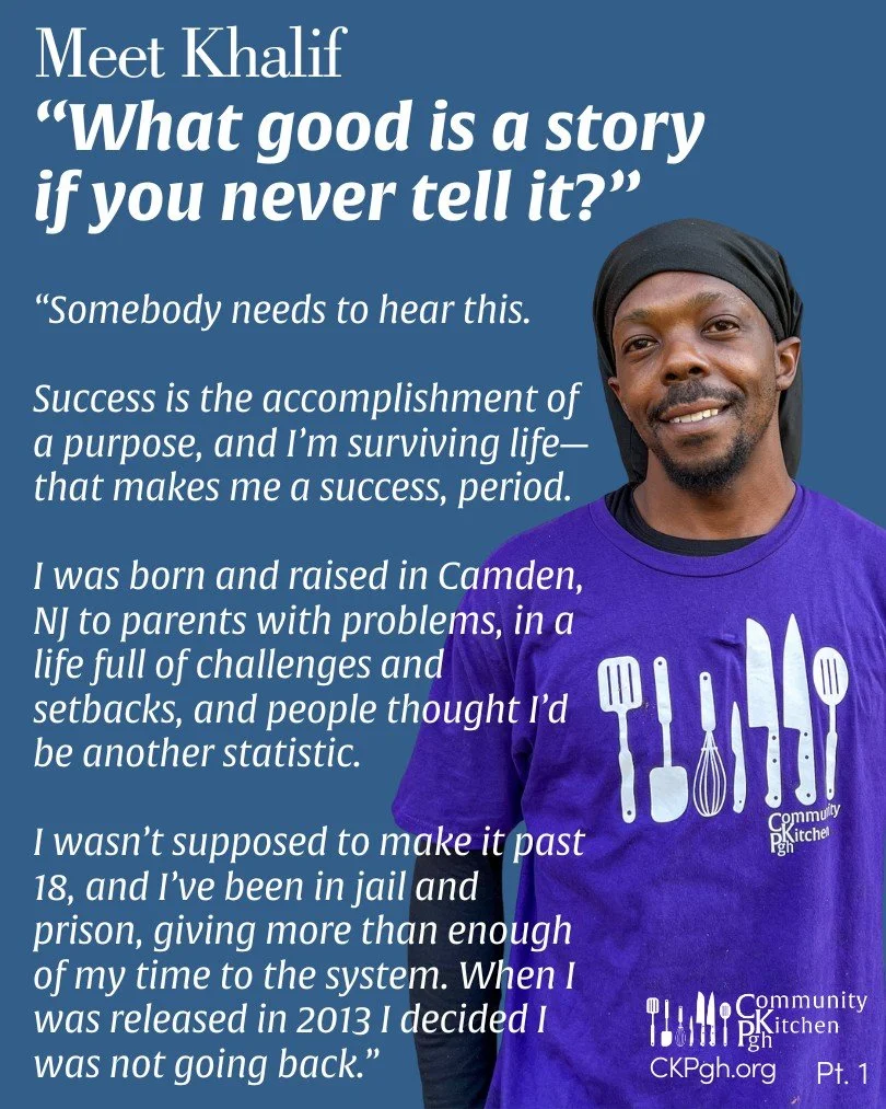 Each of our adult students comes to our Culinary Jobs Training program with their own reasons and their own stories.

We asked recent program graduate, Khalif (Class 111). if he would share some of his story with us to share with you, and he kindly a