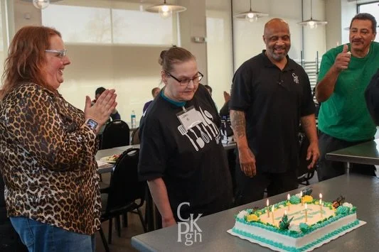 During lunch today, we celebrated a few recent birthdays: Erin (our Administrative Manager), Johnny (our Packout Associate), and Jodi (student, Class 113).

Please join us in wishing them a Happy Birthday!🎂🎉

(Cake made by Chef Missy&rsquo;s brothe